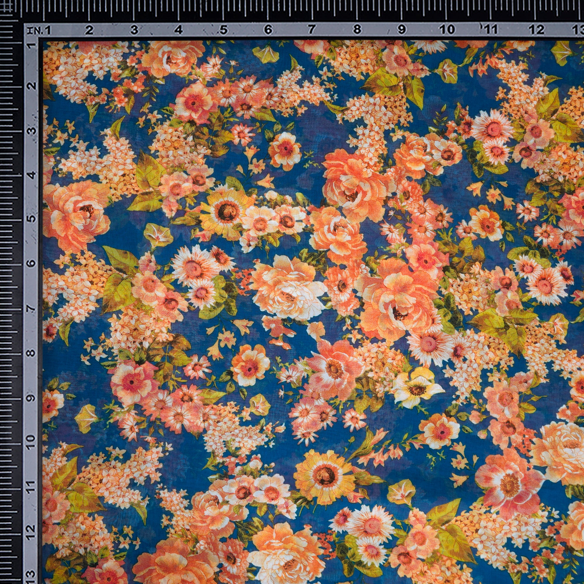 Multi Color Printed Poly Georgette Fabric
