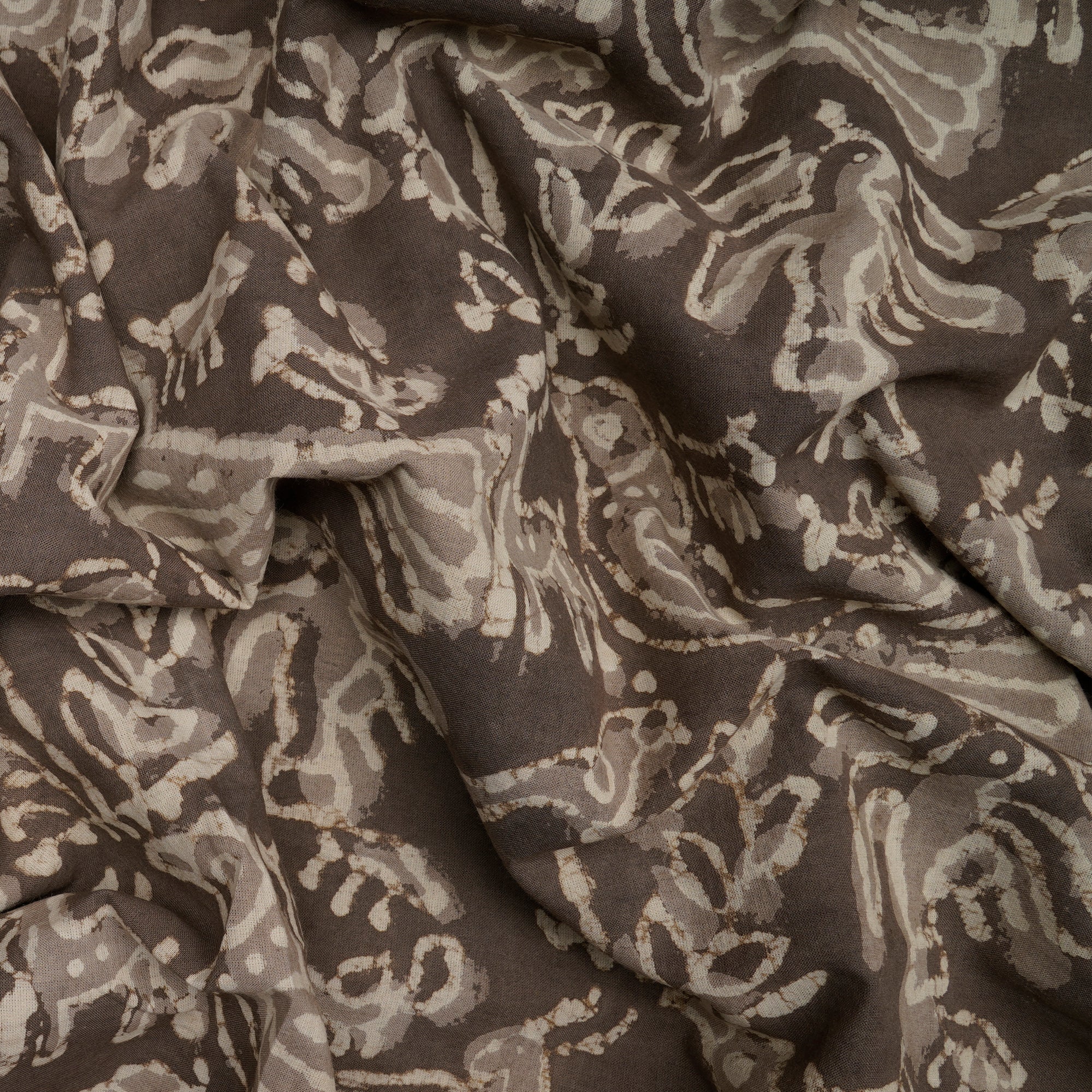 Fallen Rock All Over Pattern Hand Block Printed Bagru Natural Dye Cotton Fabric