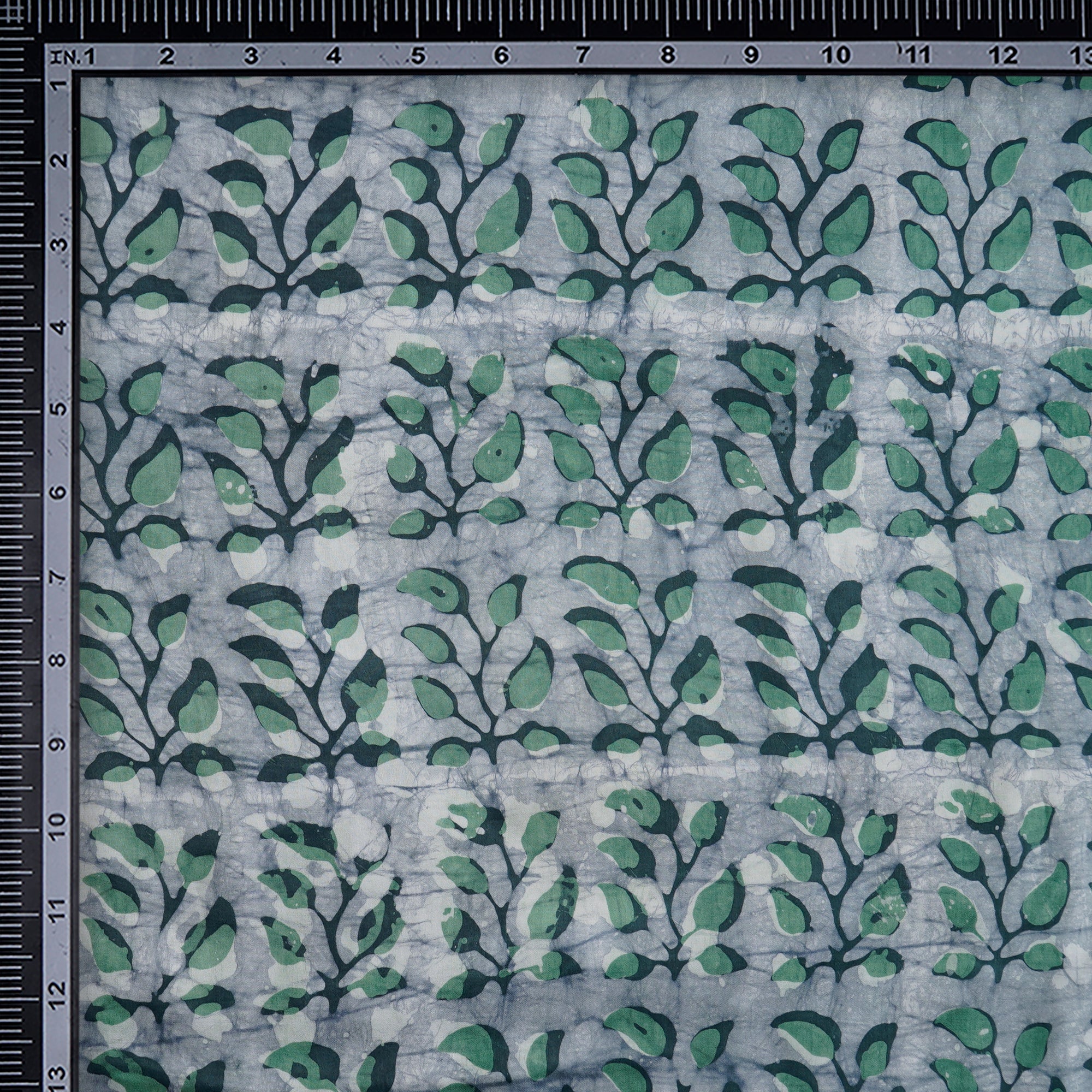 Grey Handcrafted Waxed Batik Printed Modal Fabric