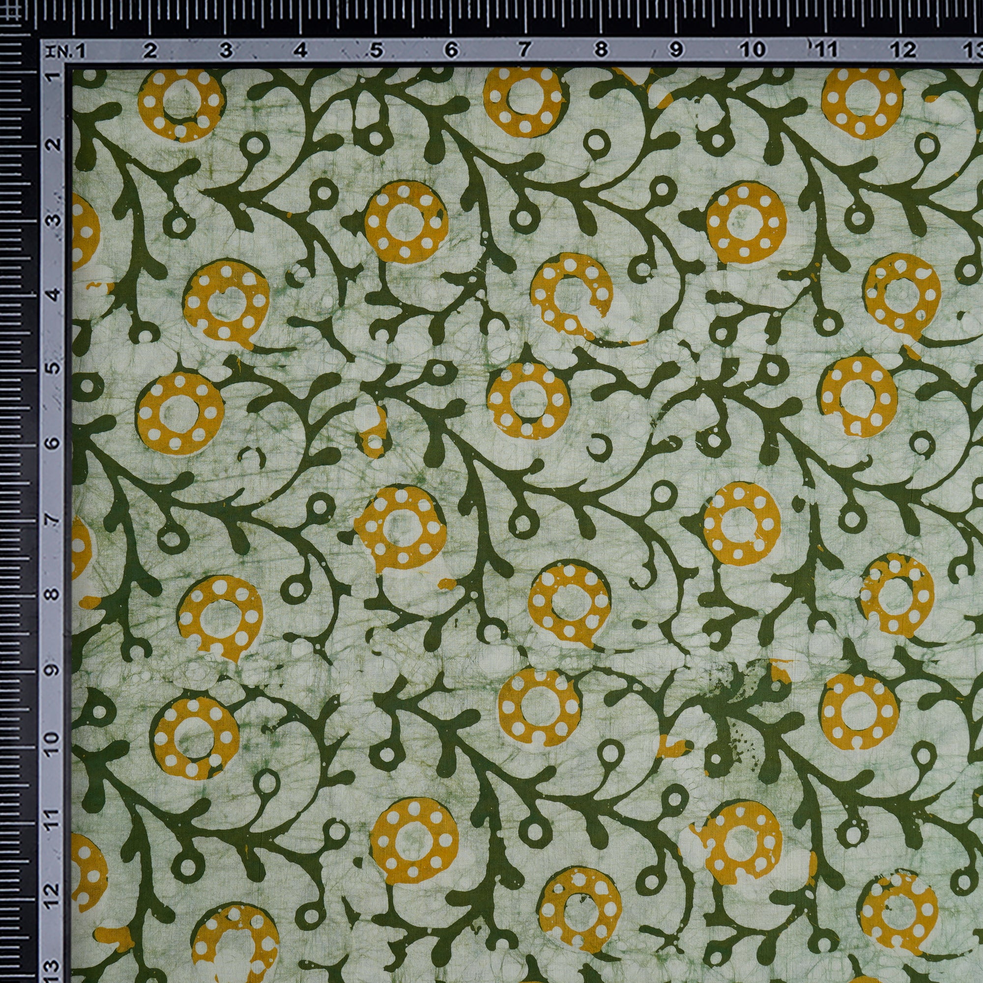 Basil Handcrafted Waxed Batik Printed Cotton Fabric