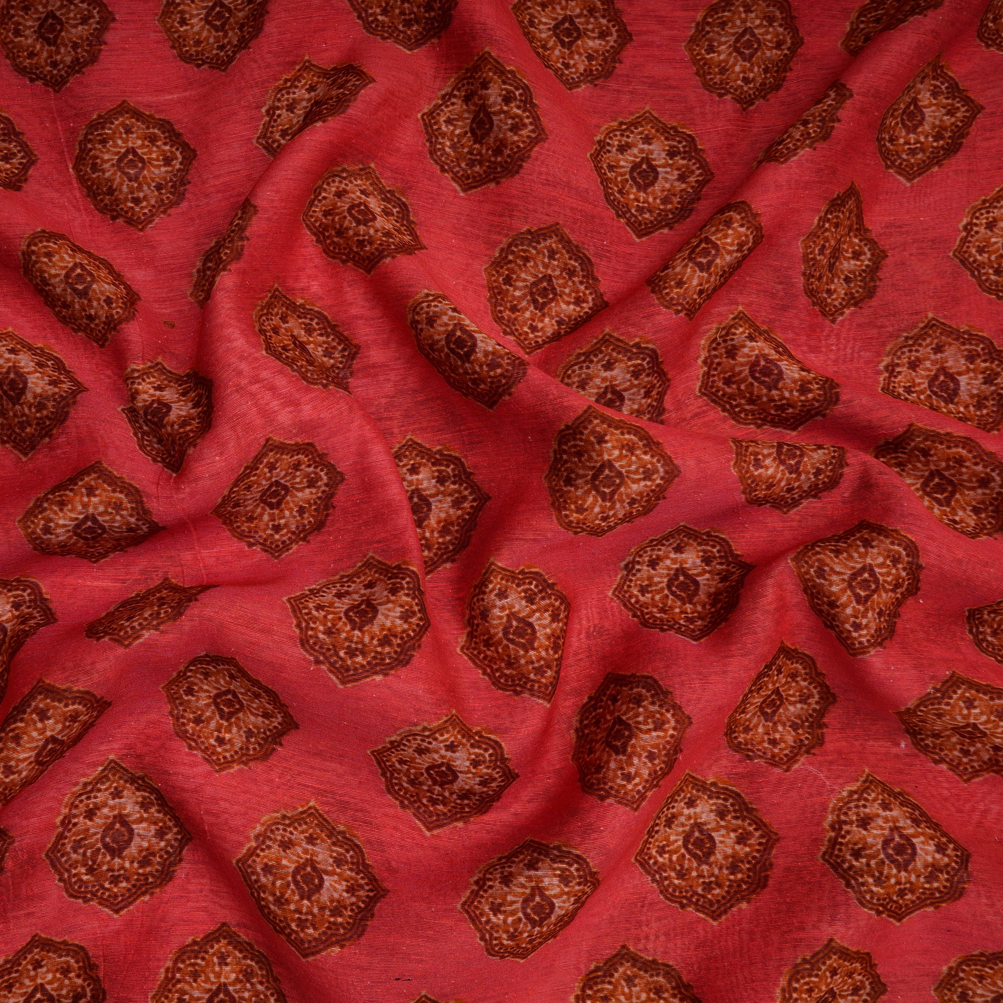 Bittersweet Motif Pattern Digital Print Chanderi Fabric