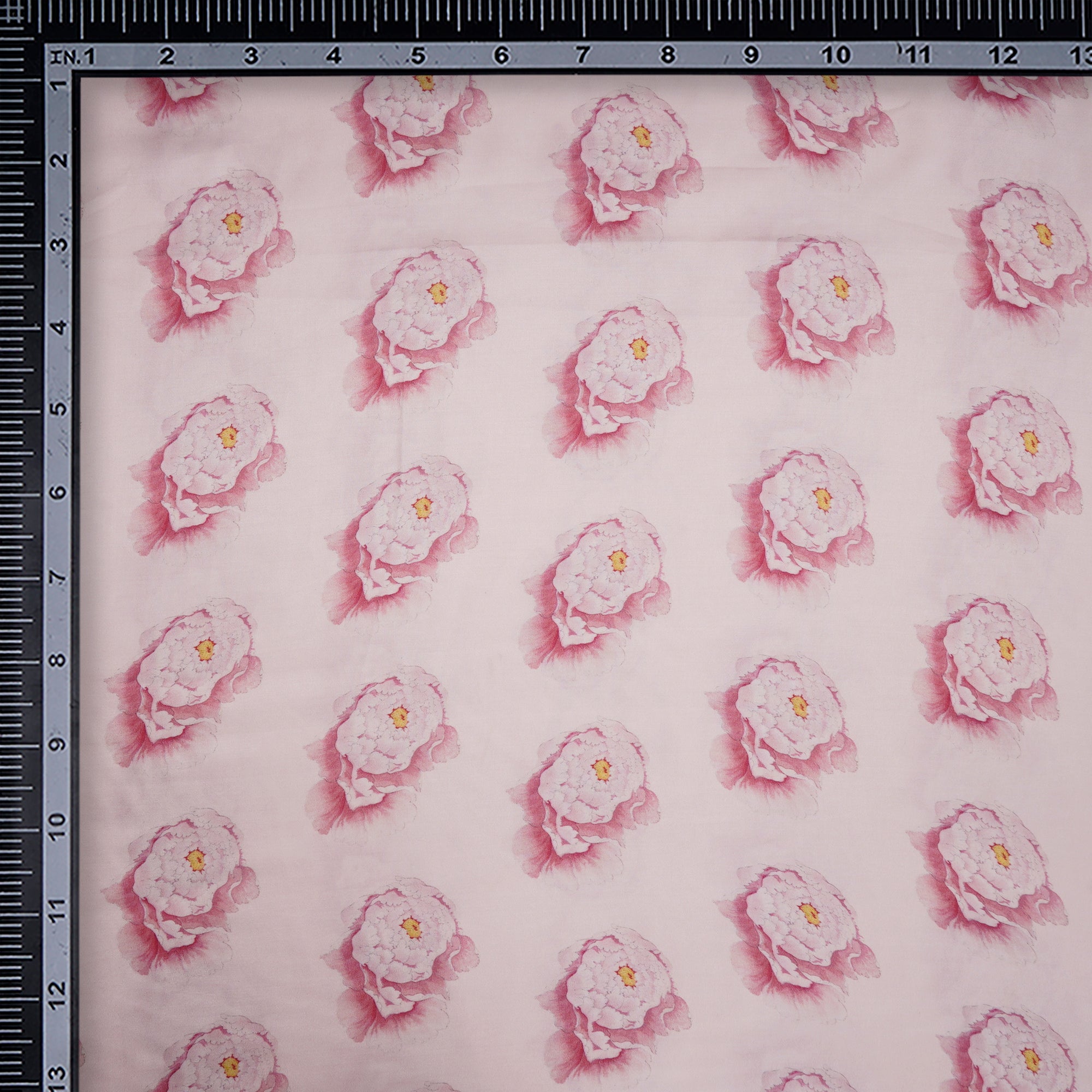 Light Pink color Digital Printed Modal Satin Fabric