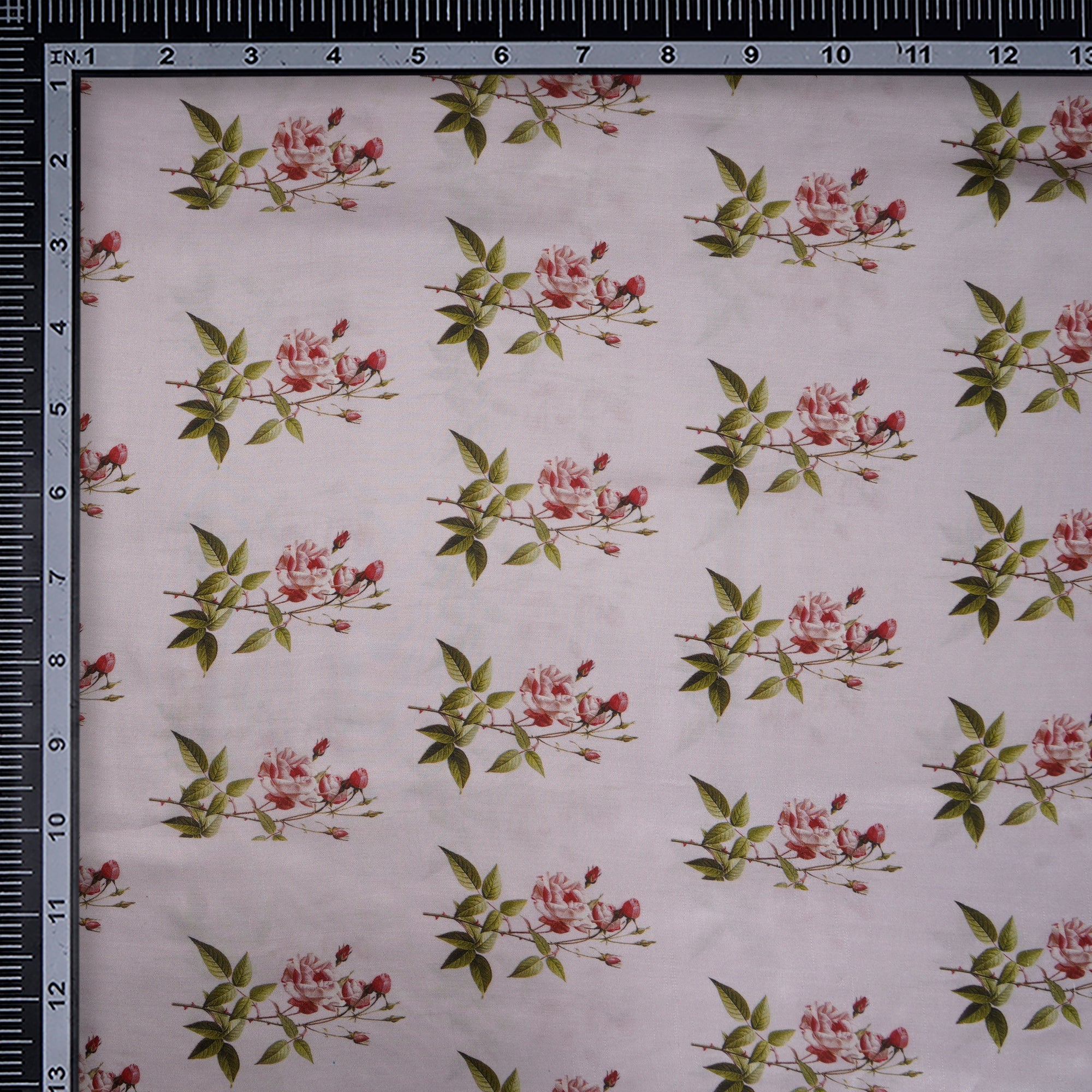 Thistle Purple Color Digital Printed Bemberg Modal Satin Fabric