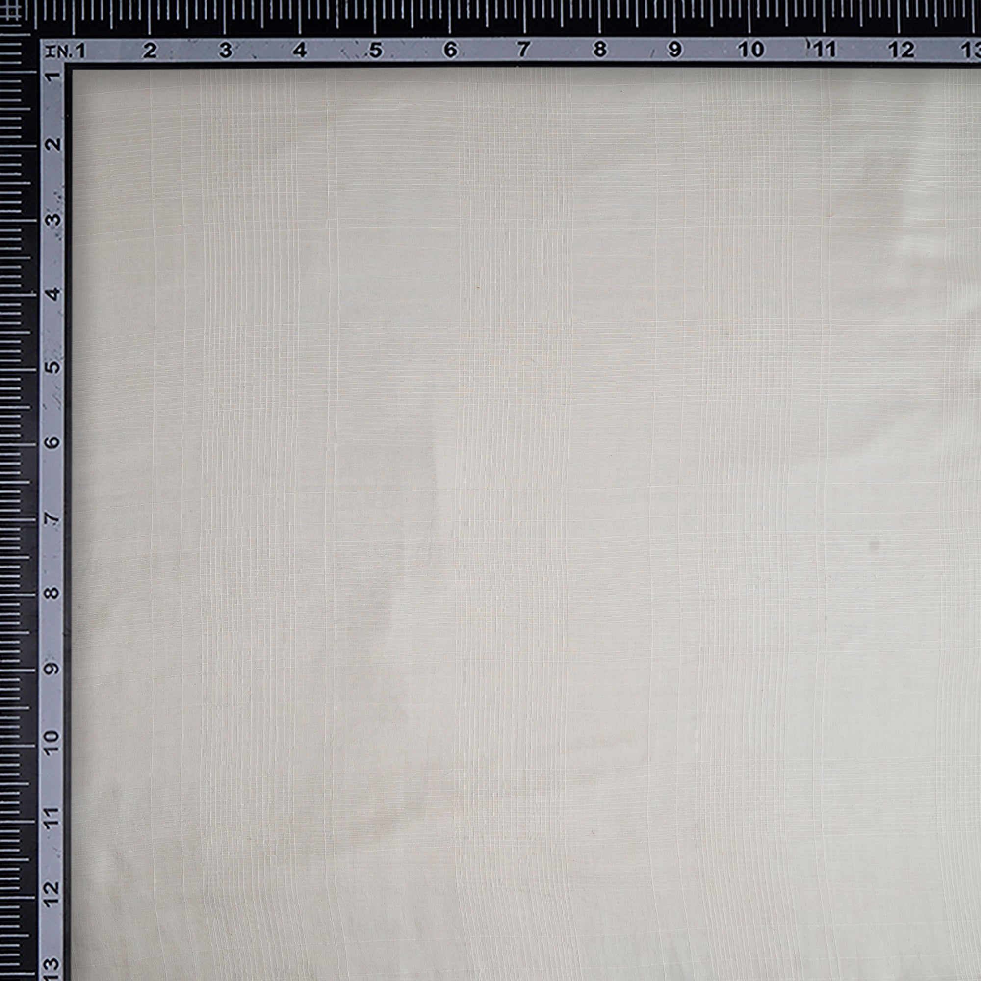 Off-White Color Cotton Silk Fabric with Zari Border