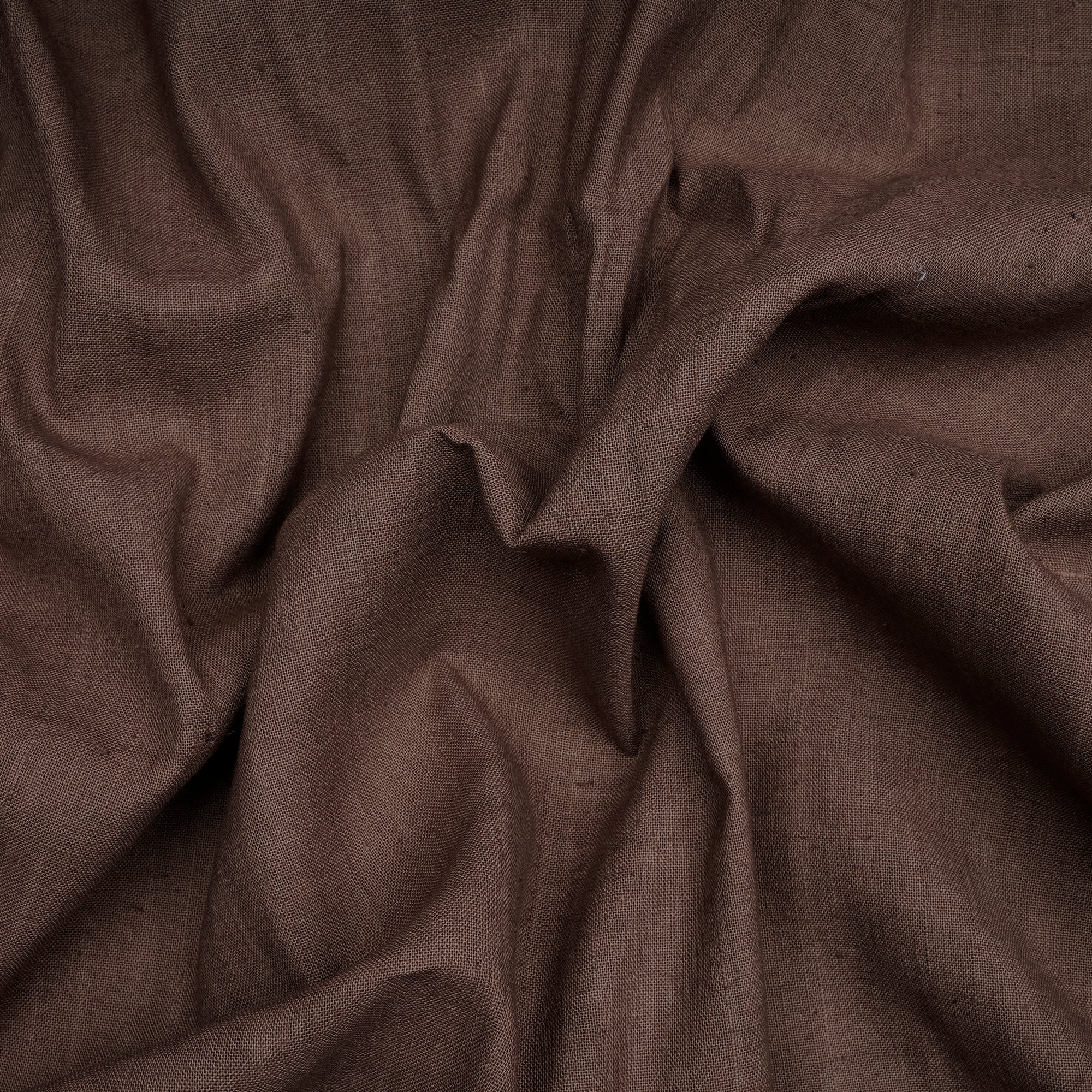 Cocoa Brown 40's Count Piece Dyed Handspun Handwoven Cotton Fabric