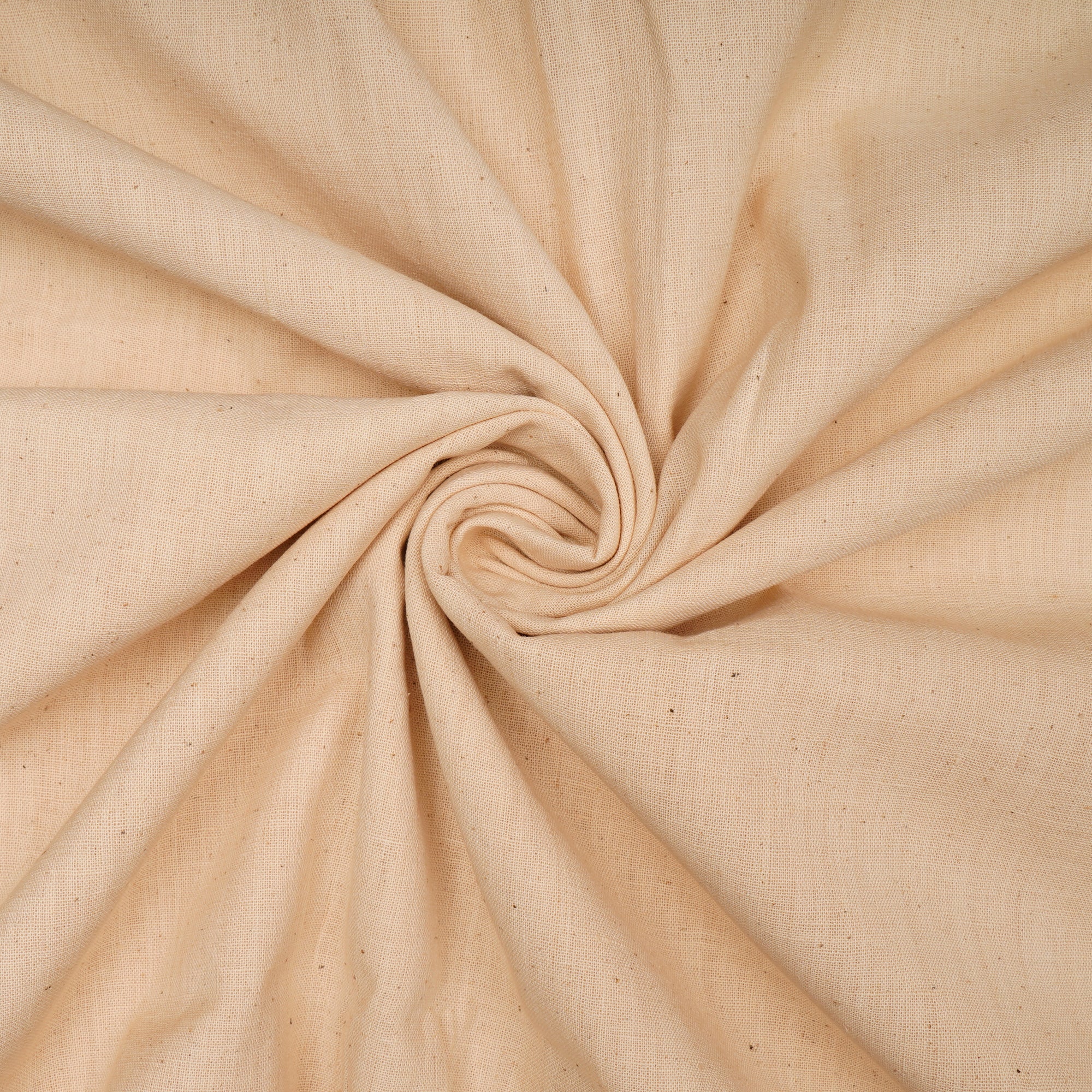 Cream 40's Count Piece Dyed Handspun Handwoven Cotton Fabric