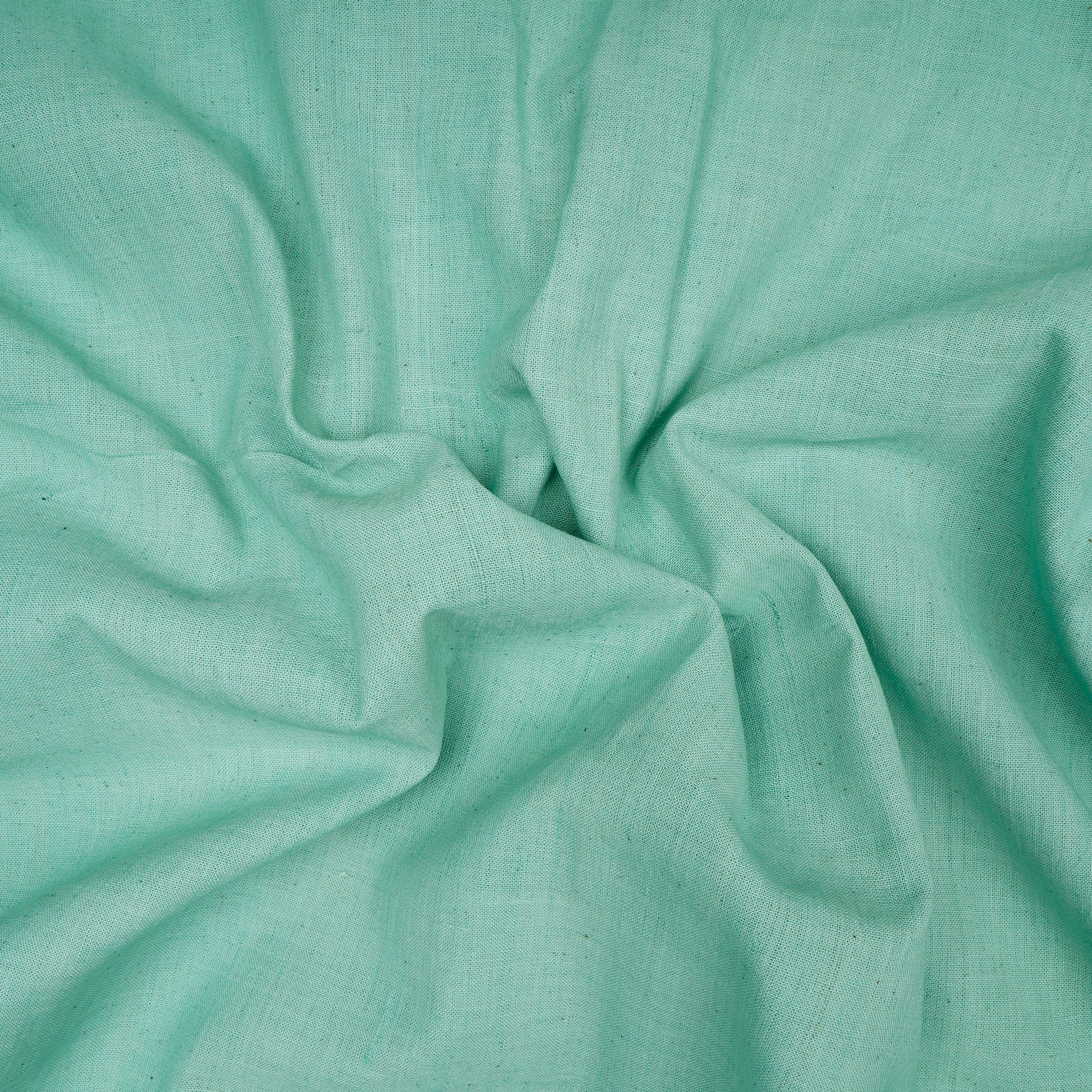 Brook Green 40's Count Piece Dyed Handspun Handwoven Cotton Fabric