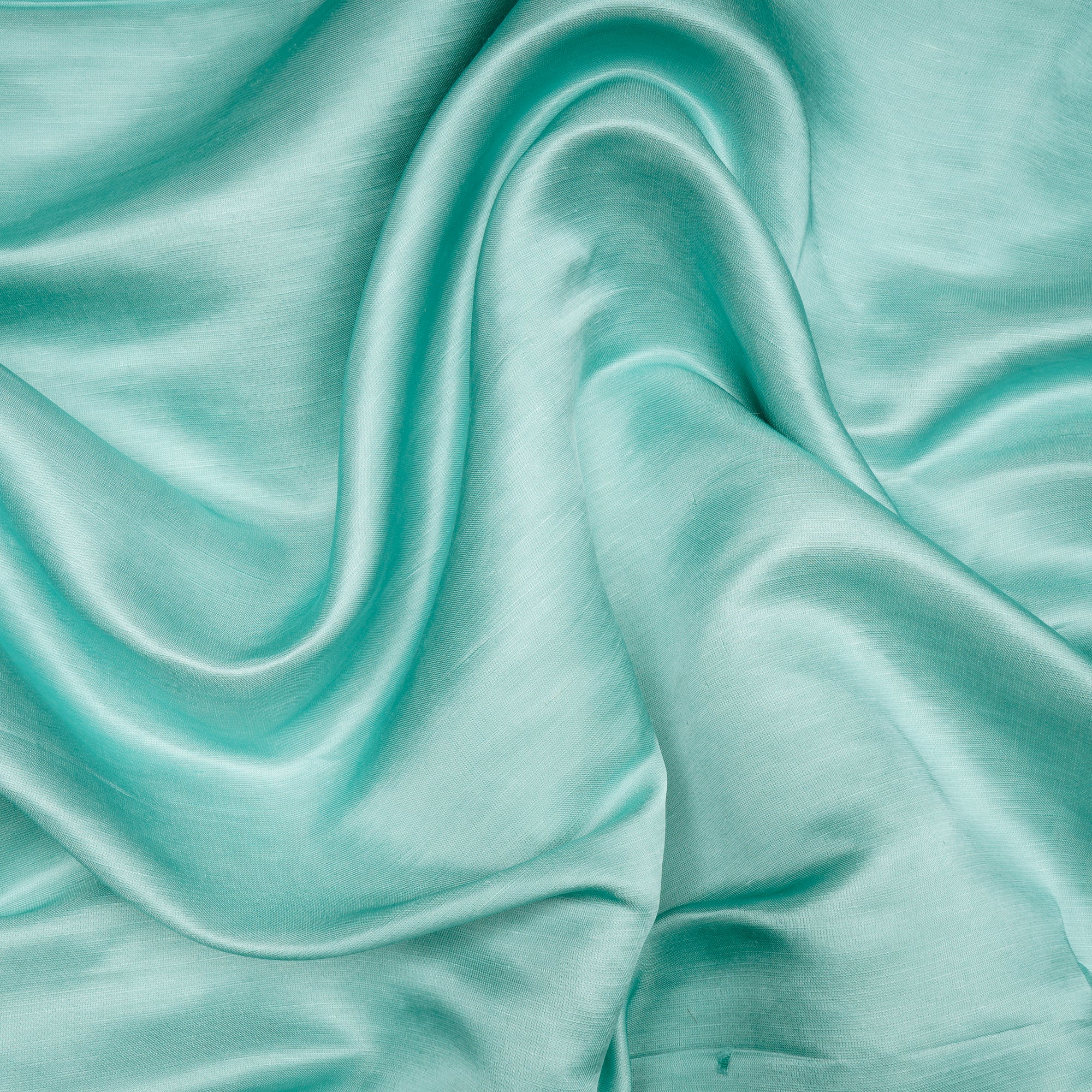 Glacier Piece Dyed Plain Linen Satin Fabric