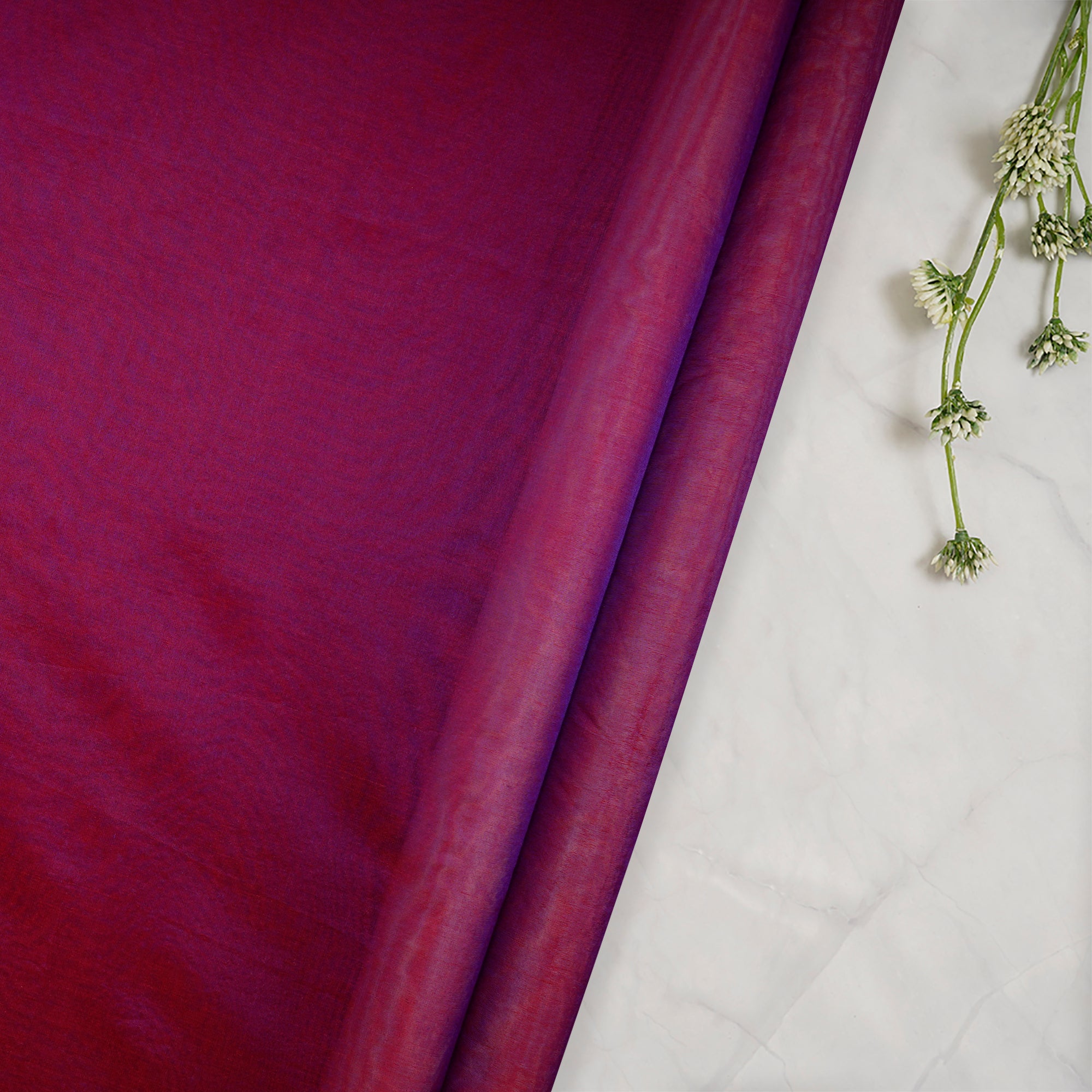 Purple Plain Organza Silk Fabric