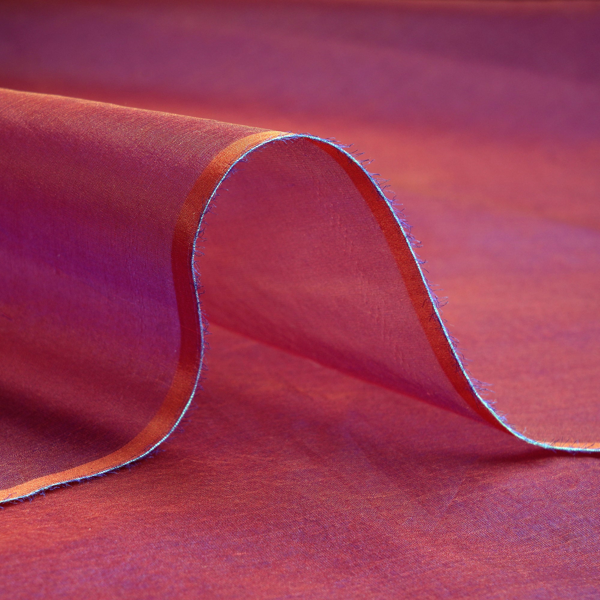 Purple Plain Organza Silk Fabric