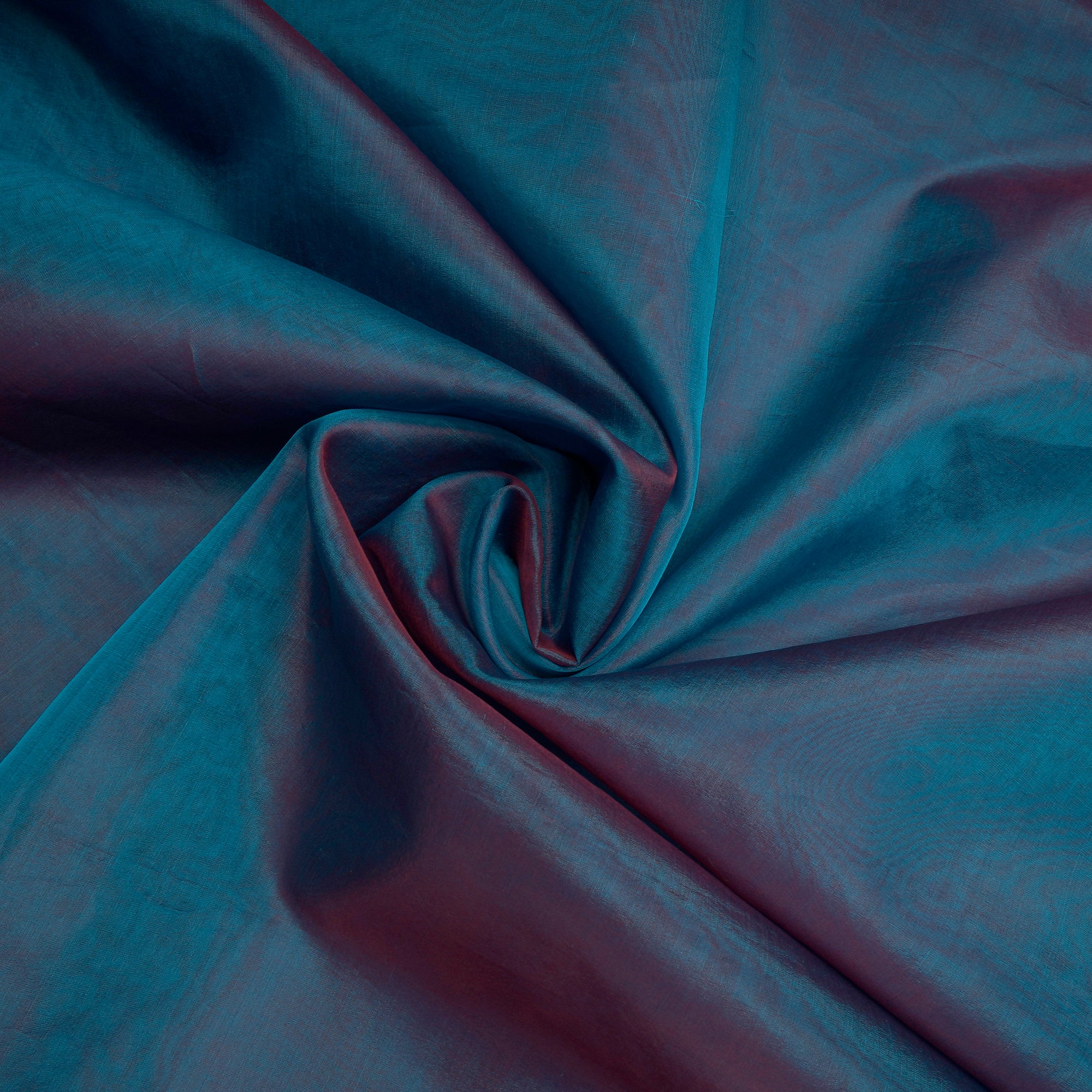 Blue-Red Pure Dual Tone Organza Silk Fabric