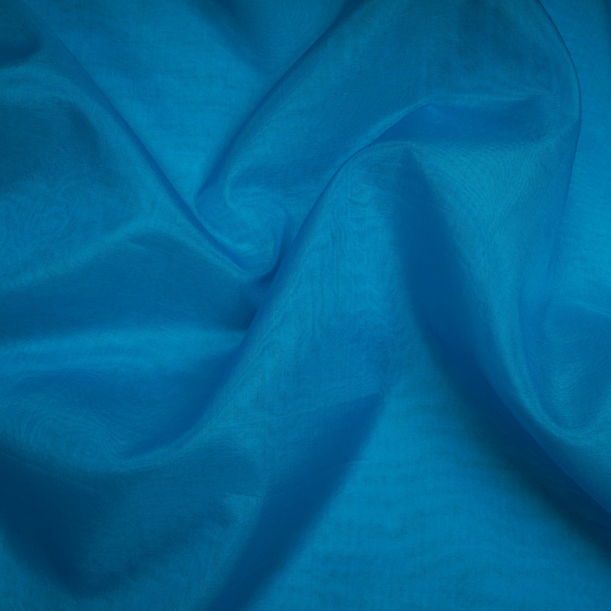 Sky Blue Pure Dual Tone Organza Silk Fabric