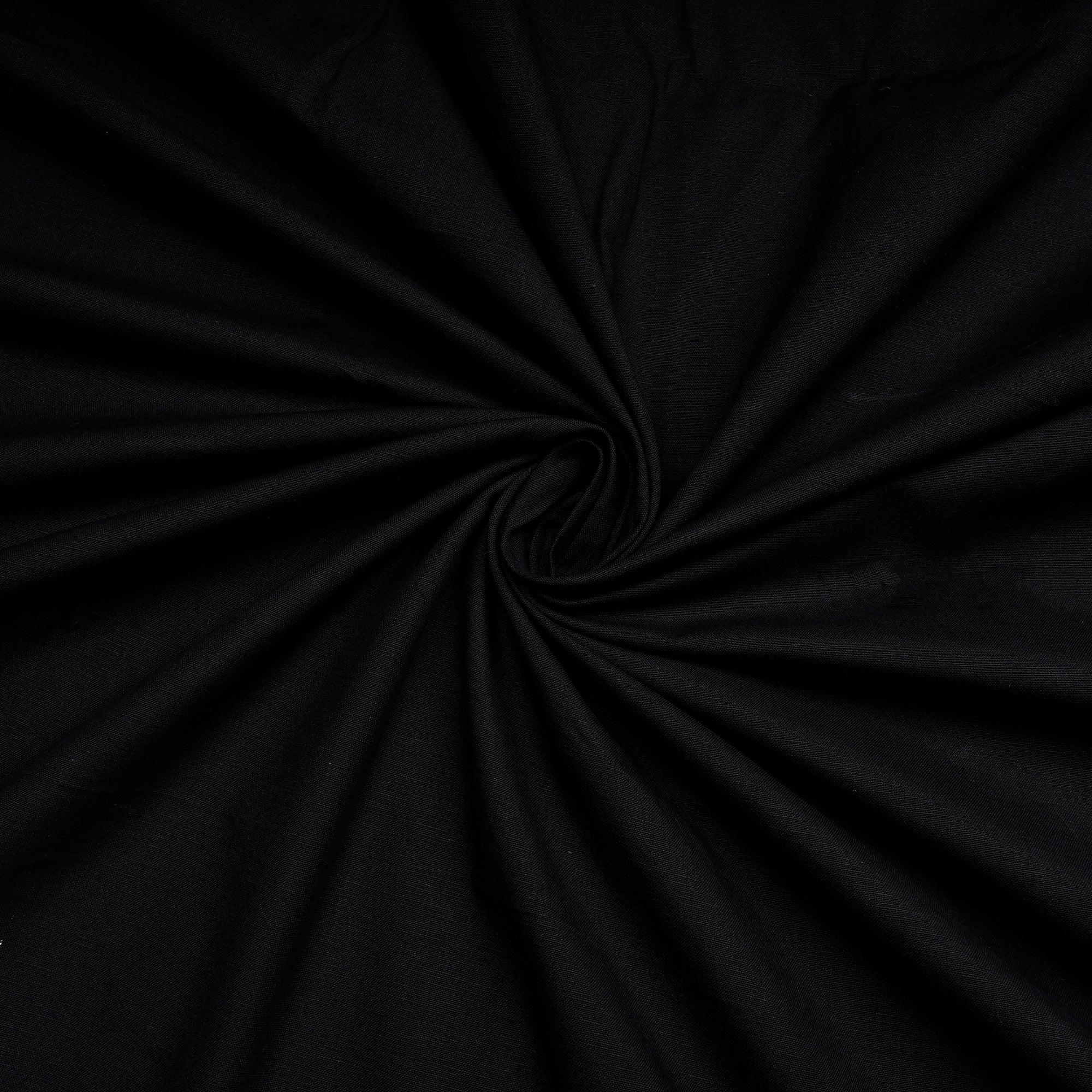 Black Dyed Plain Flax Cotton Fabric