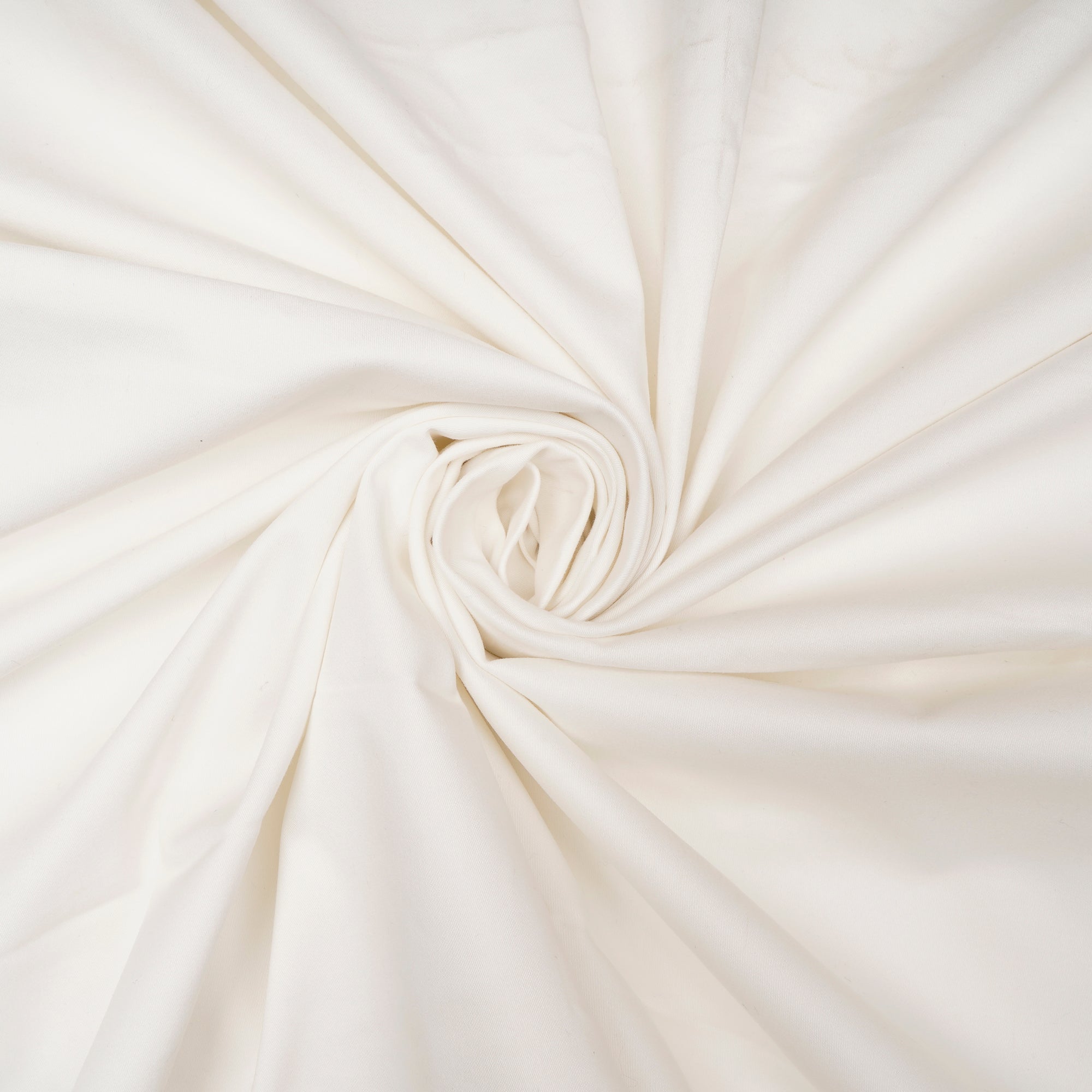 White Dyeable Plain Cotton Satin Lycra Fabric