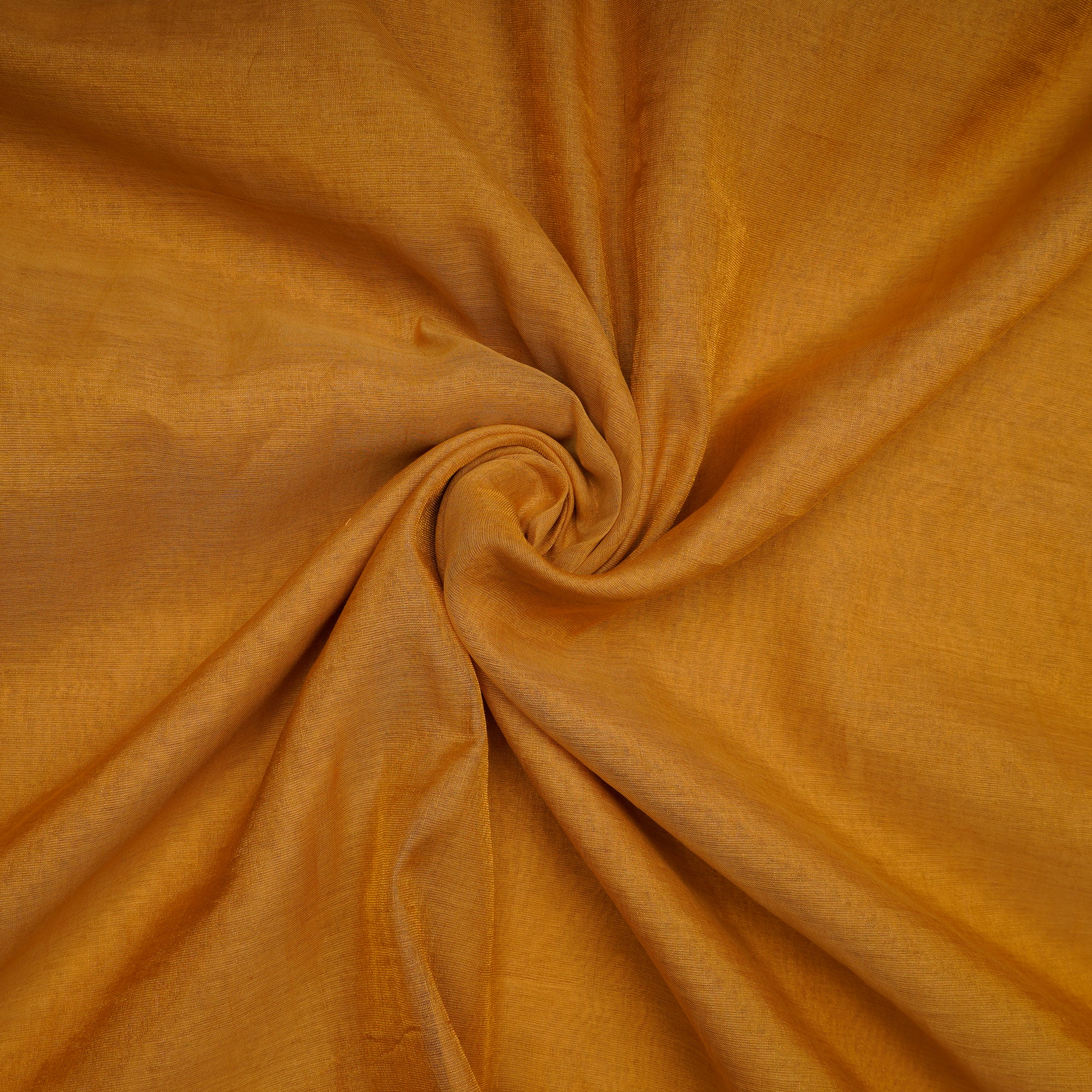 Mustard-Gold Piece Dyed Pure Tissue Chanderi Fabric