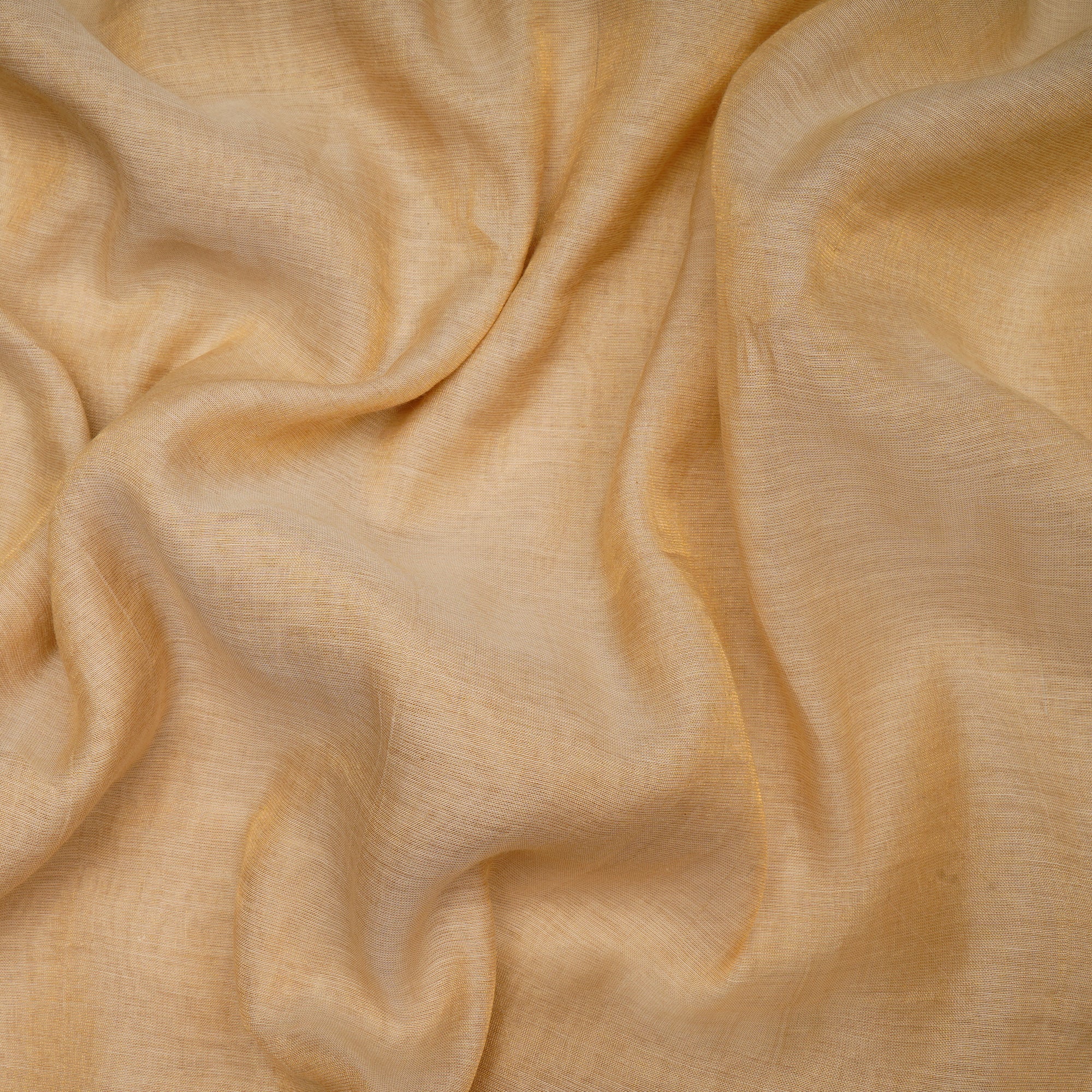 Beige-Gold Piece Dyed Pure Tissue Chanderi Fabric