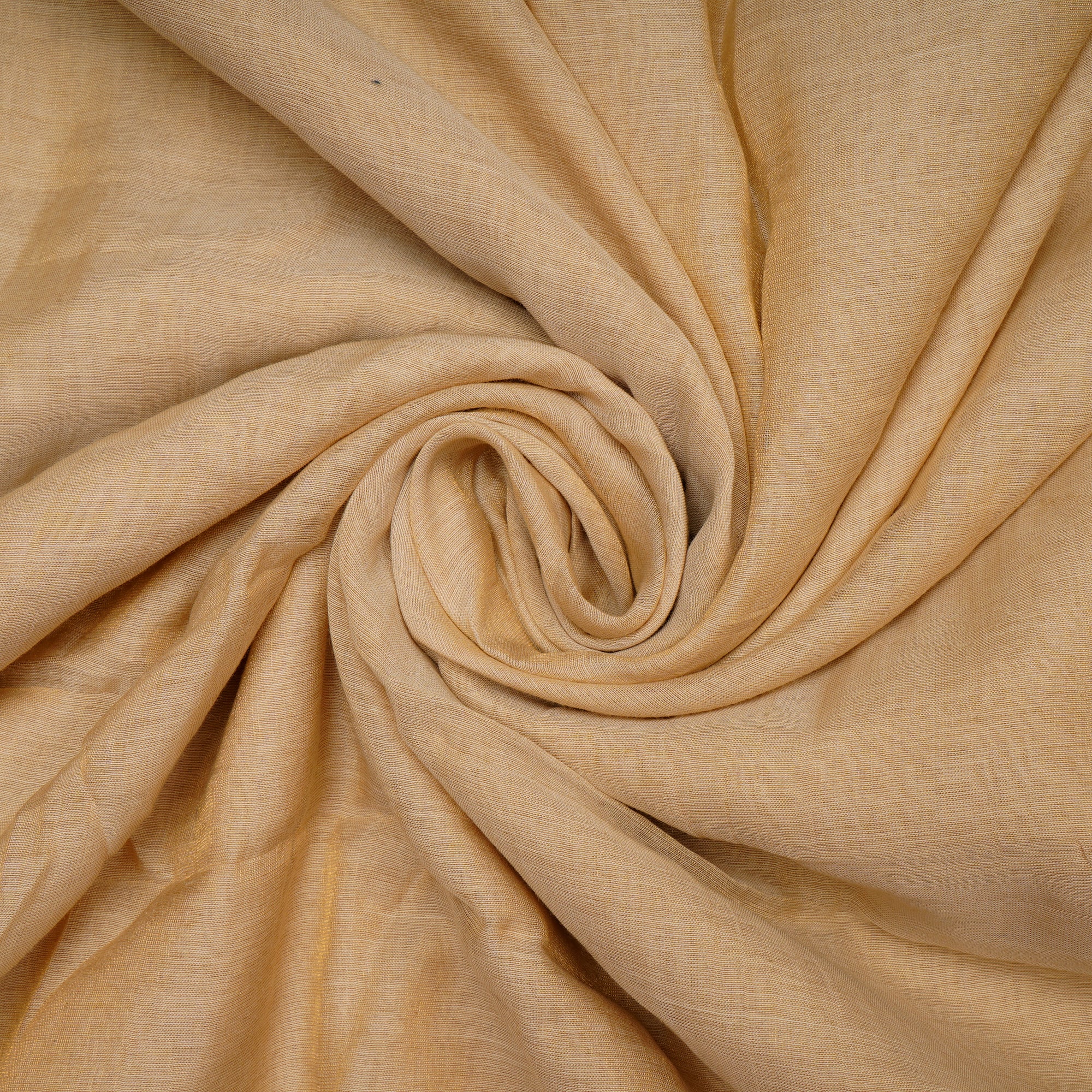 Beige-Gold Piece Dyed Pure Tissue Chanderi Fabric