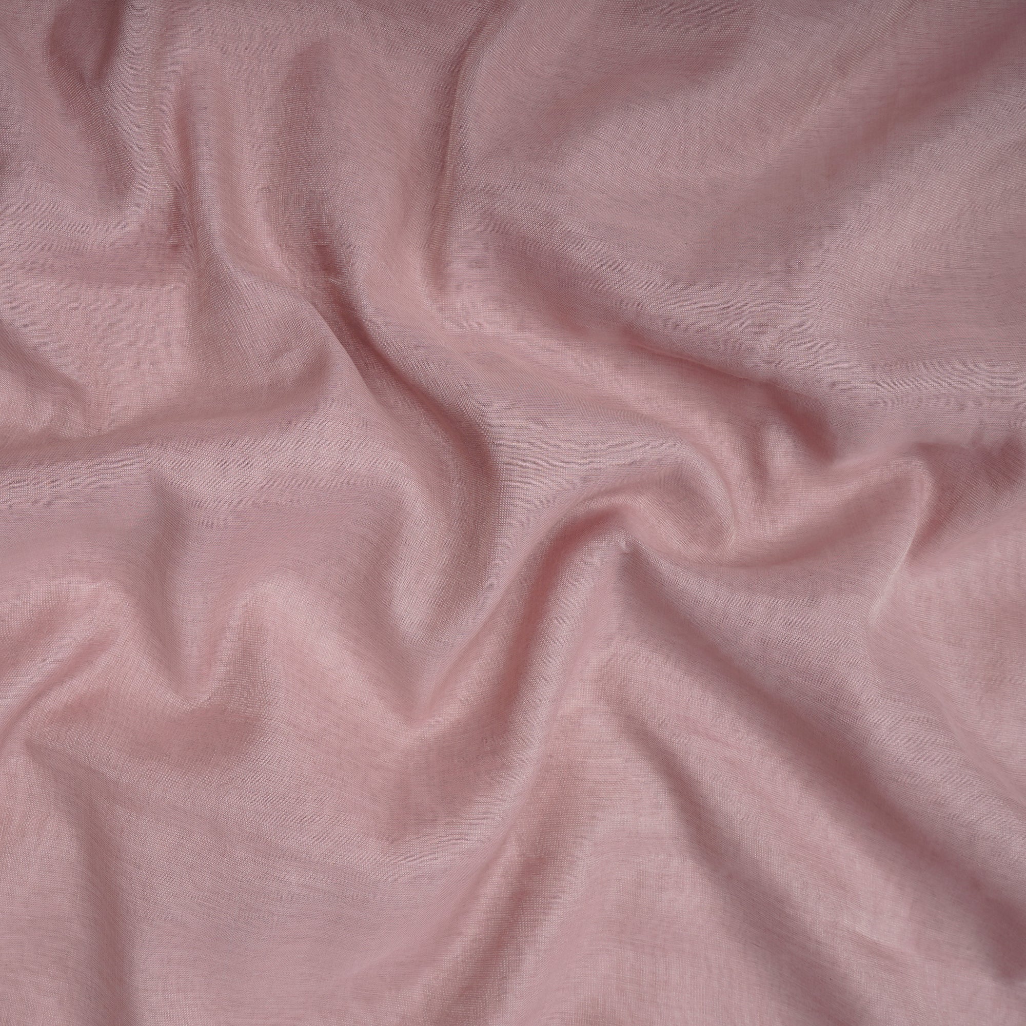 Baby Pink Piece Dyed Silver Tissue Chanderi Fabric