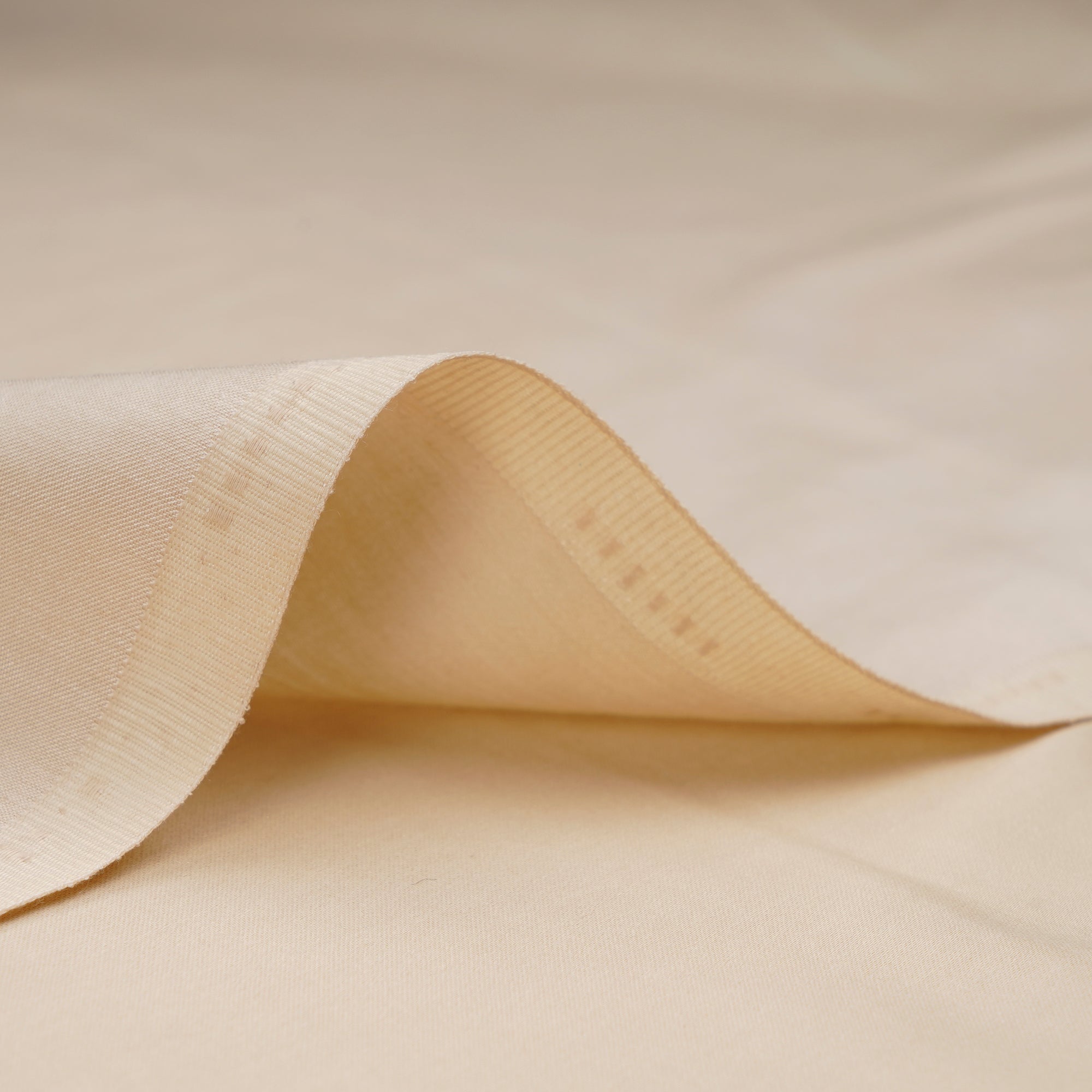 Cream Piece Dyed Viscose Modal Satin Fabric