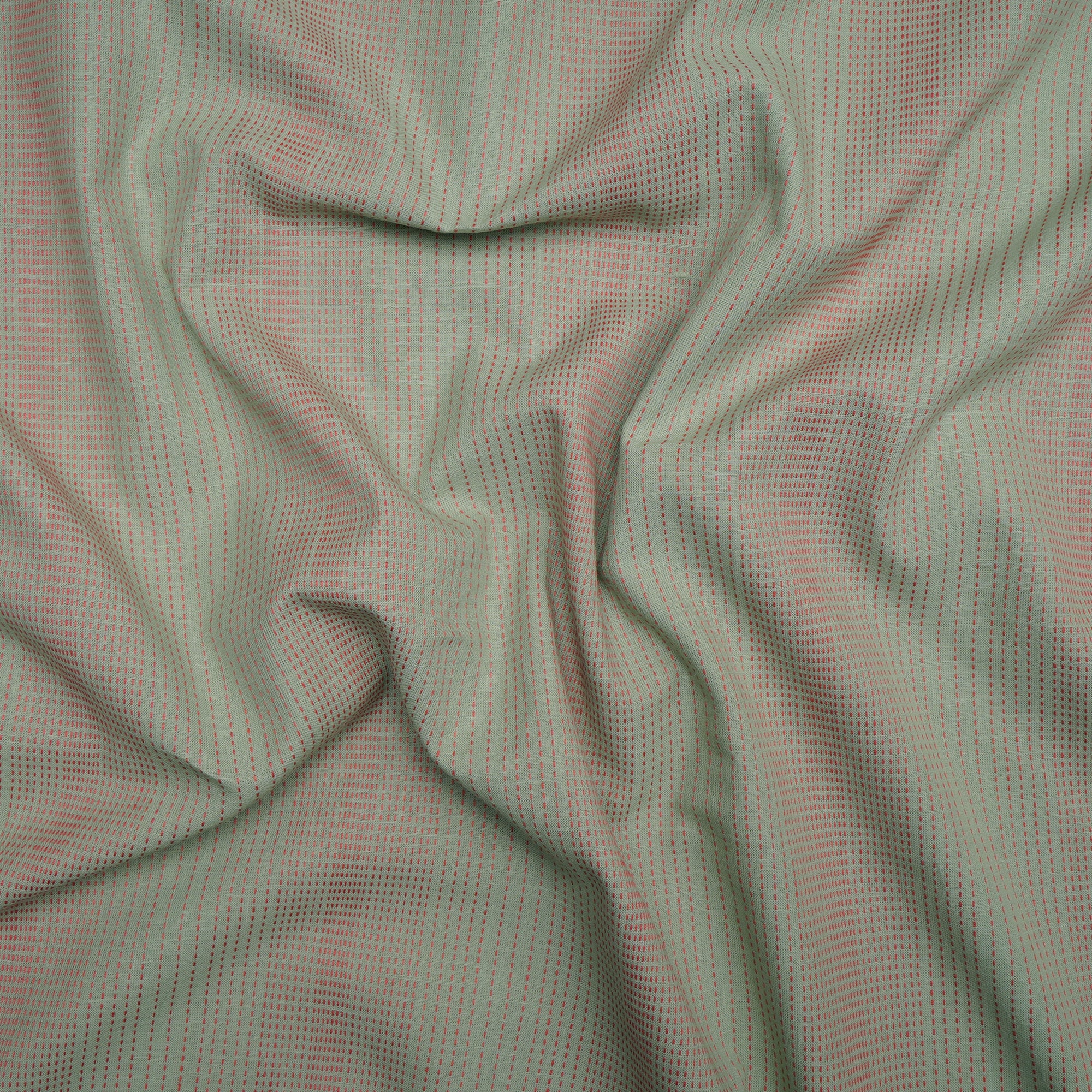 Pastel Green Stripes Pattern Yarn Dyed Fancy Striped South Cotton Fabric