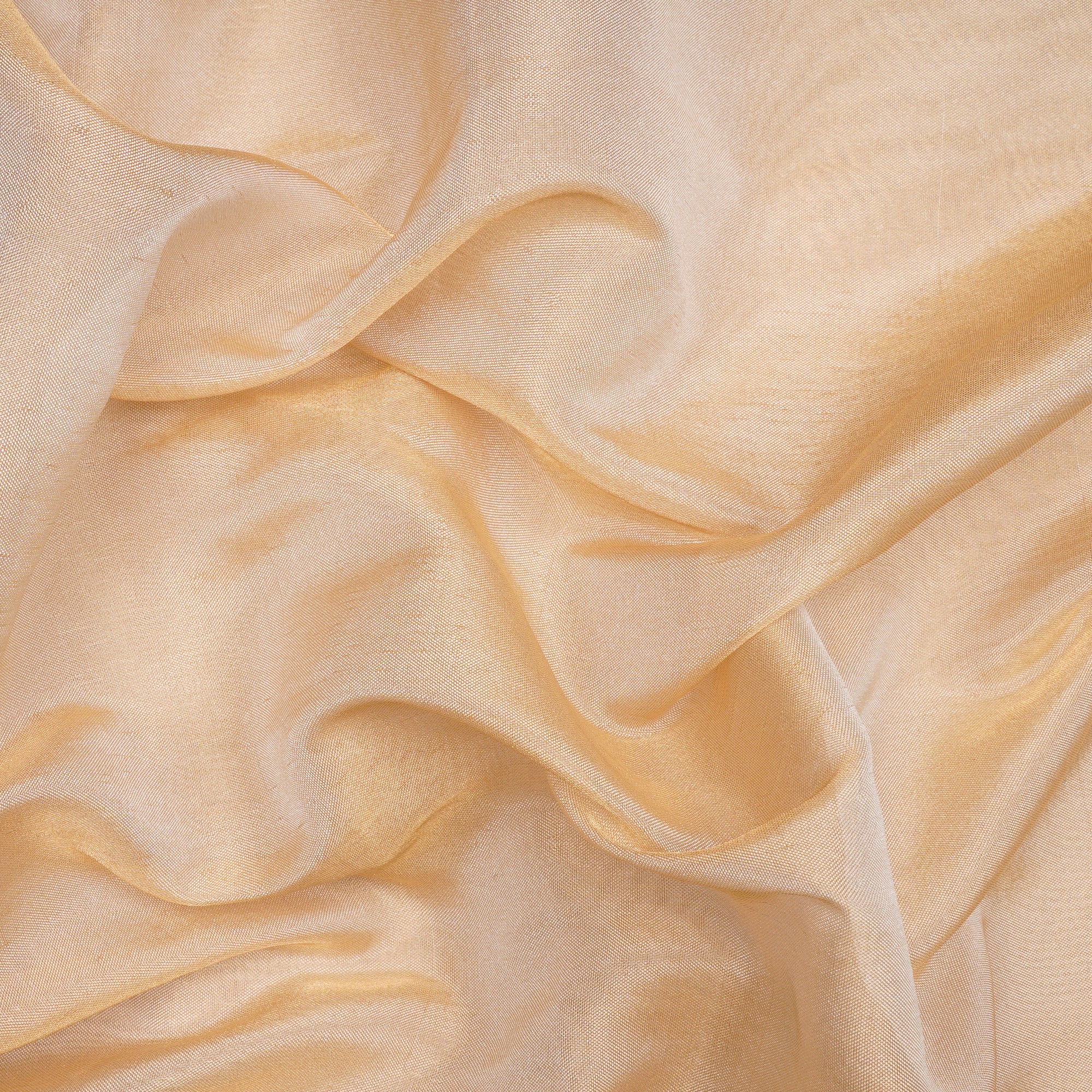 Golden Dyeable Silk-Cotton Banarasi Tissue Fabric