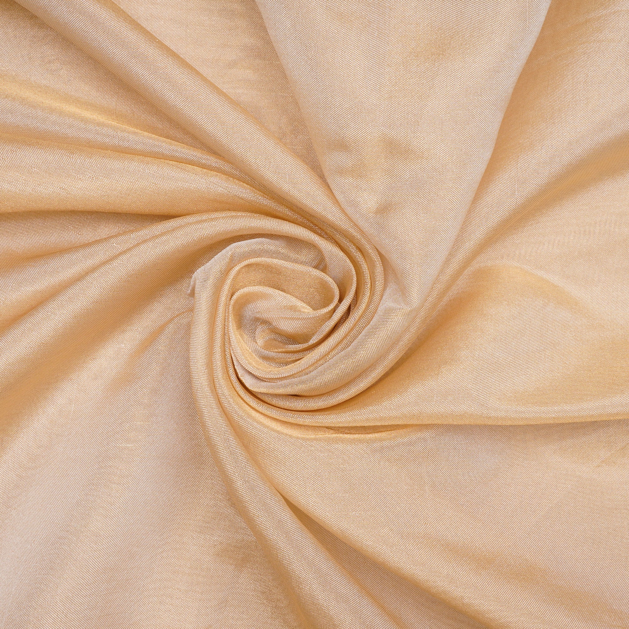 Golden Dyeable Silk-Cotton Banarasi Tissue Fabric