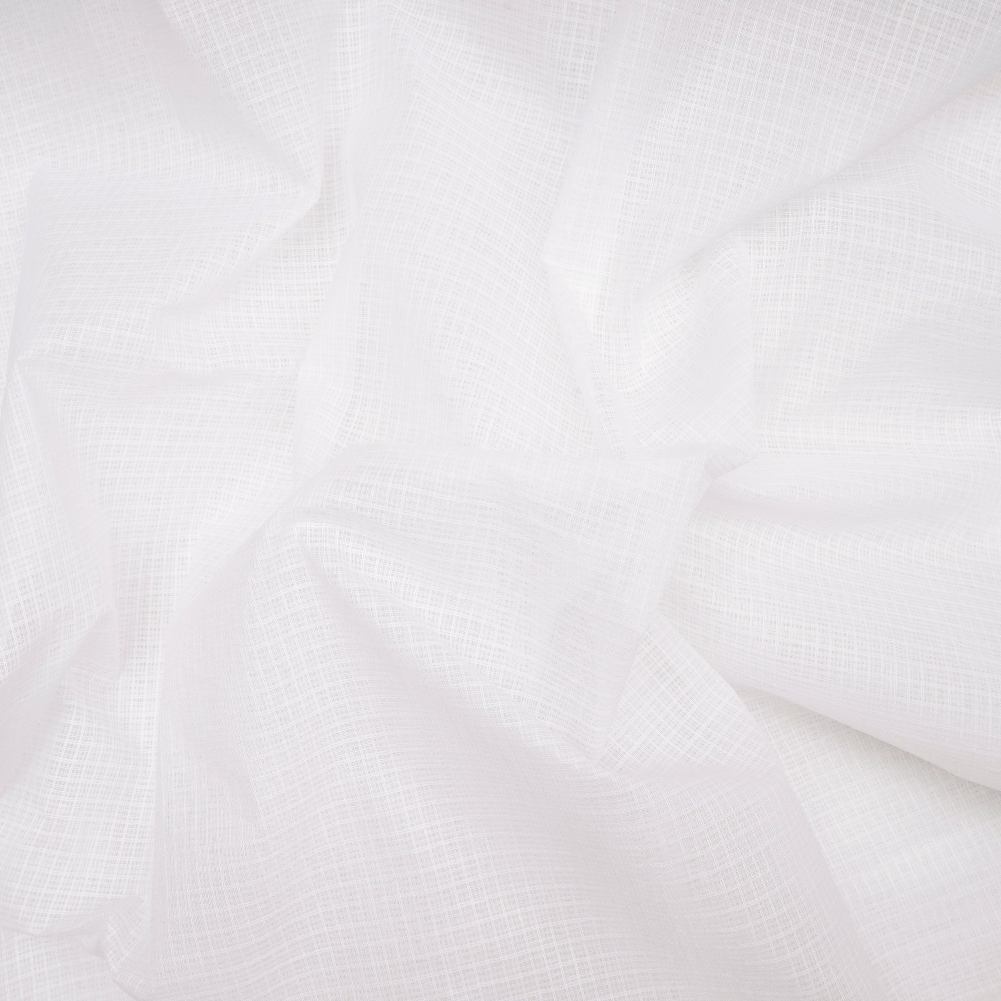 White Dyeable Check Pattern Kota Cotton Fabric