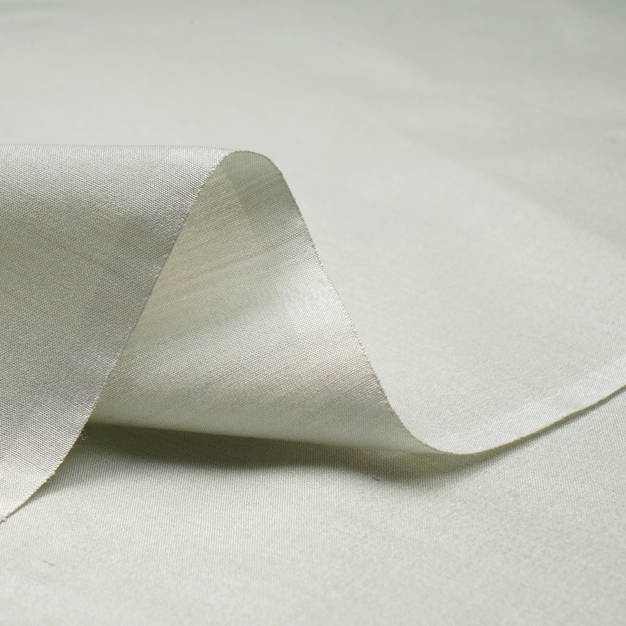 Mint Plain Yarn Dyed Muga Silk Fabric