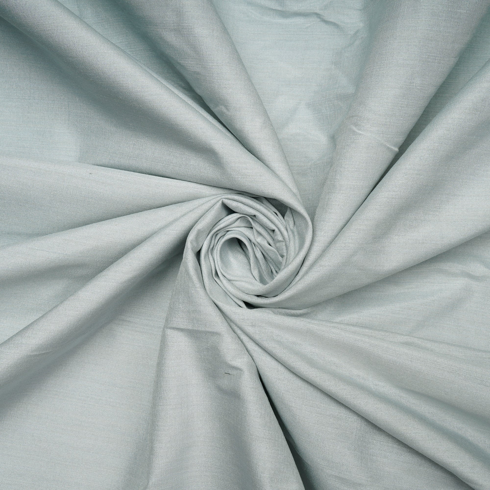 Aqua Plain Yarn Dyed Muga Silk Fabric