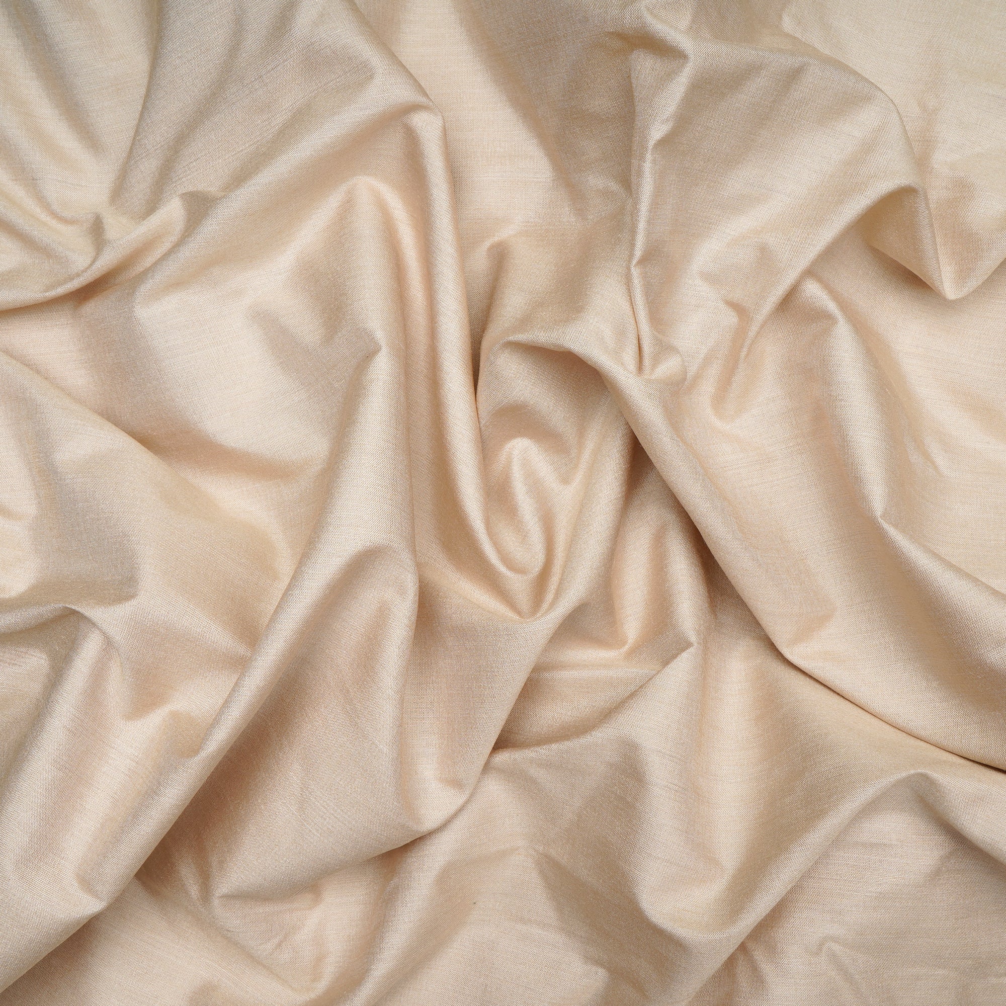 Beige Plain Yarn Dyed Muga Silk Fabric