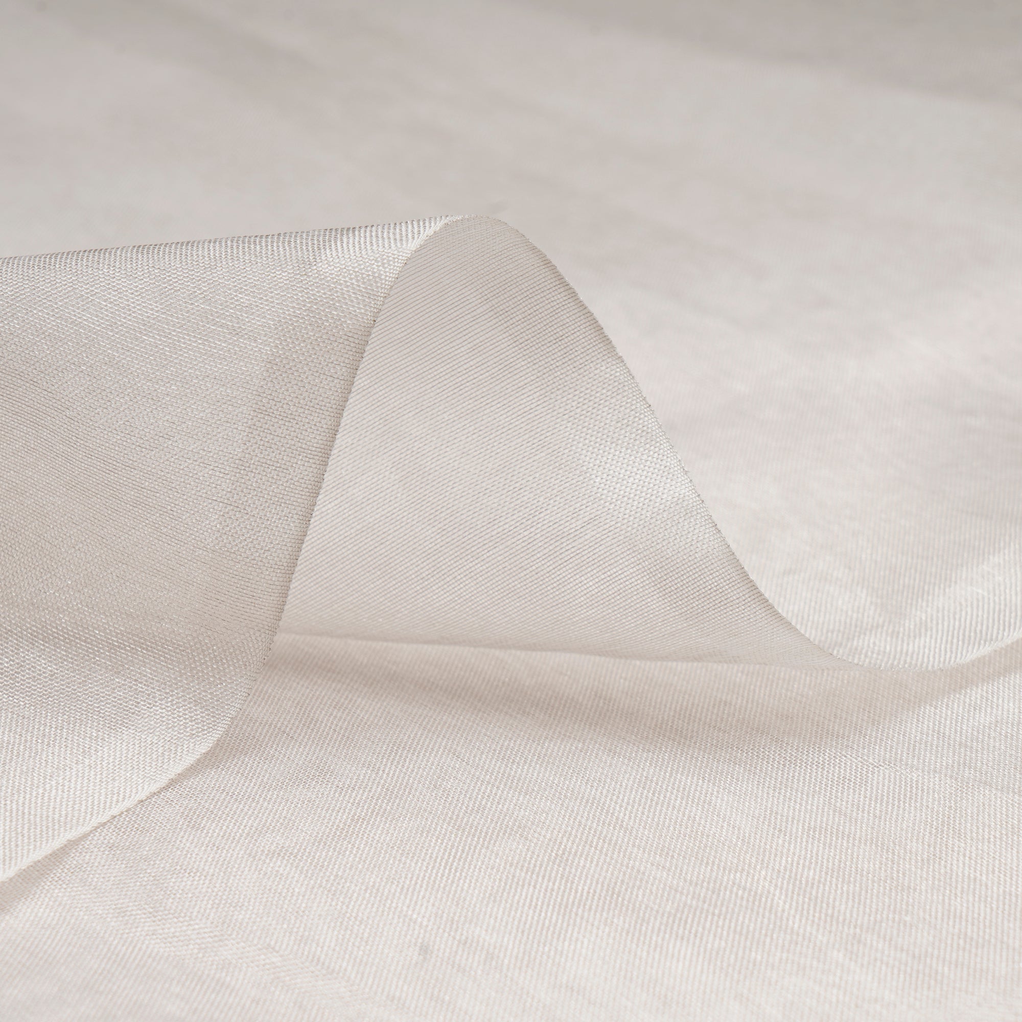 Silver Plain Dyeable Pure Tissue Fabric
