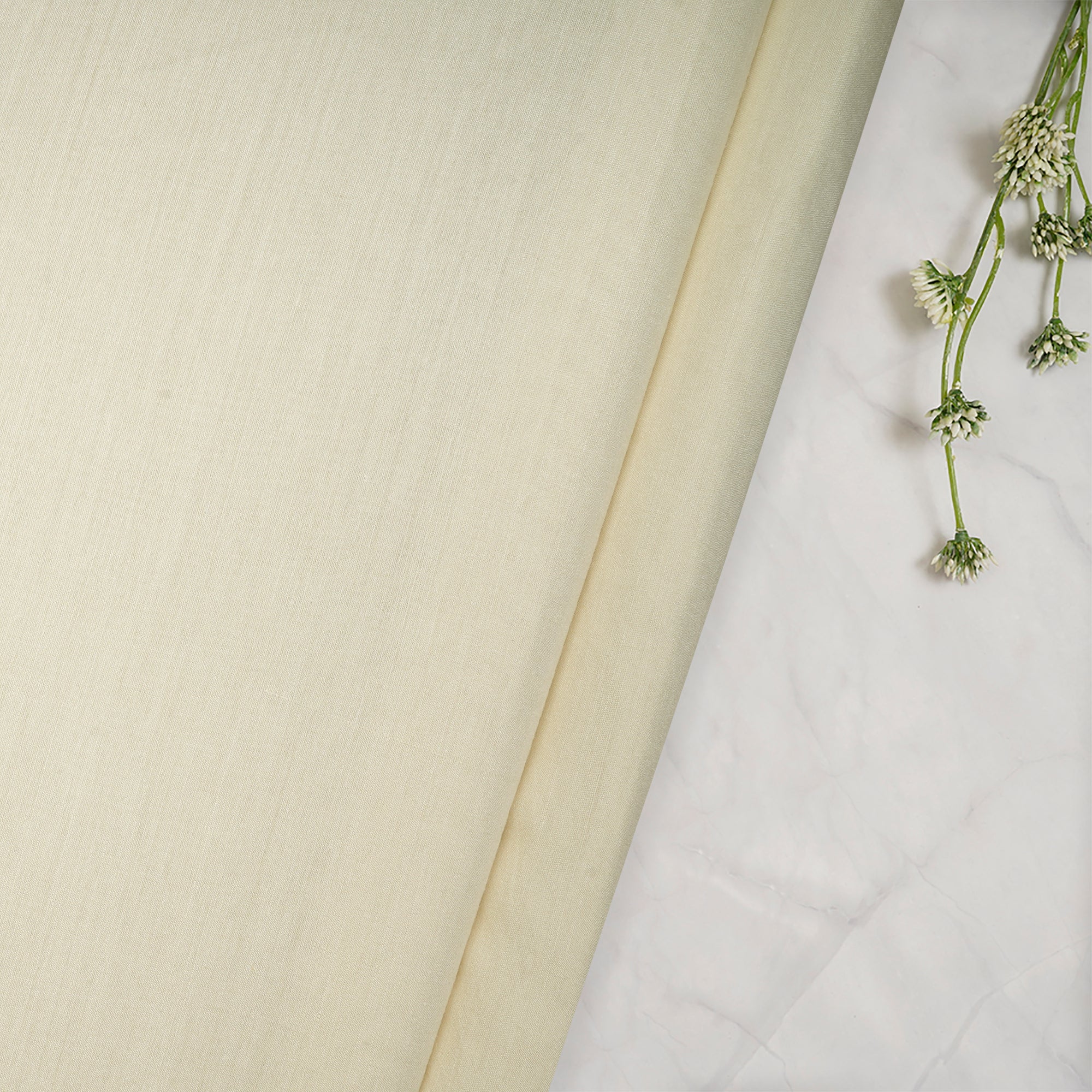Off-White Dyeable Plain Muga Silk Fabric