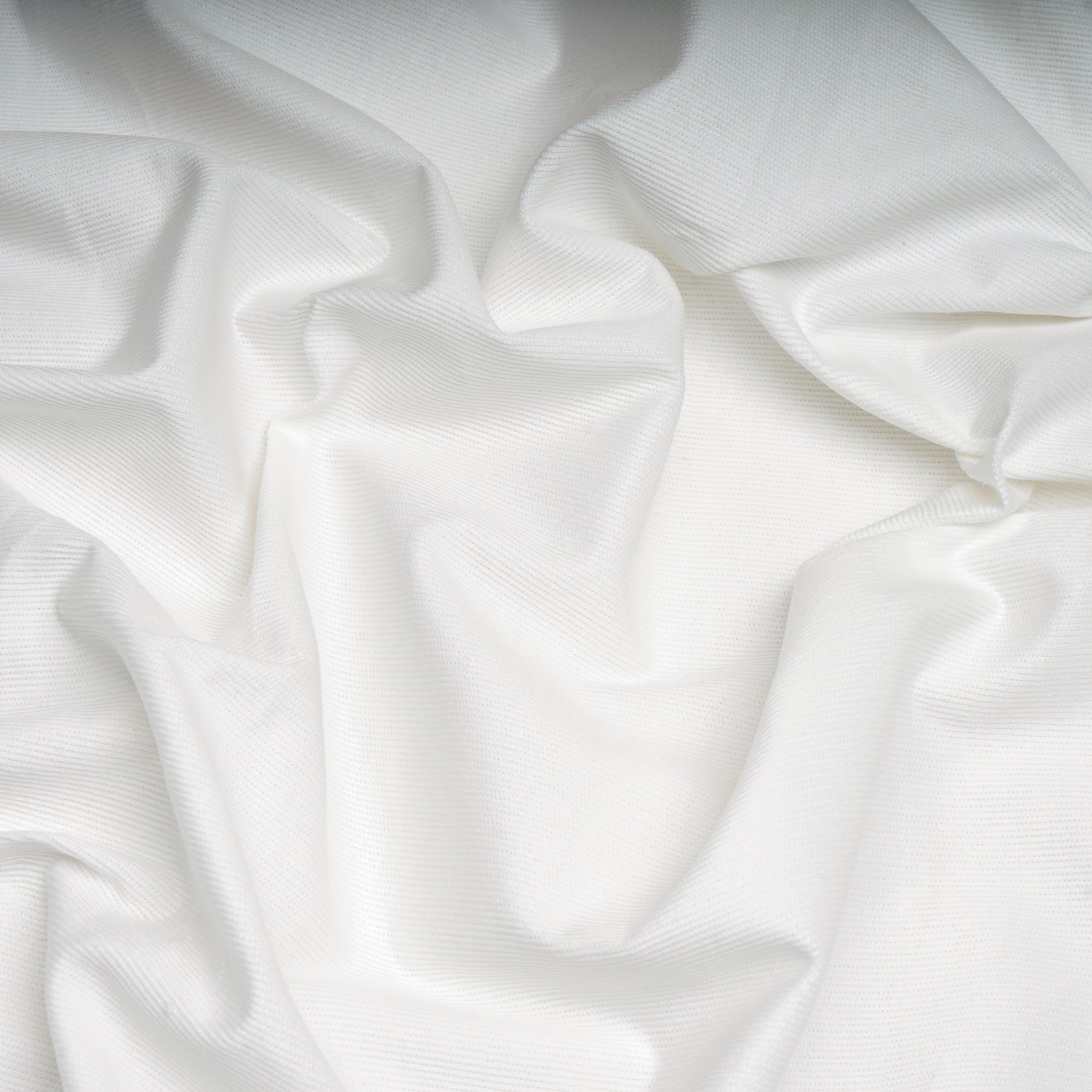 White Imported Bottom Weight Cotton Corduroy Fabric (58" Width)