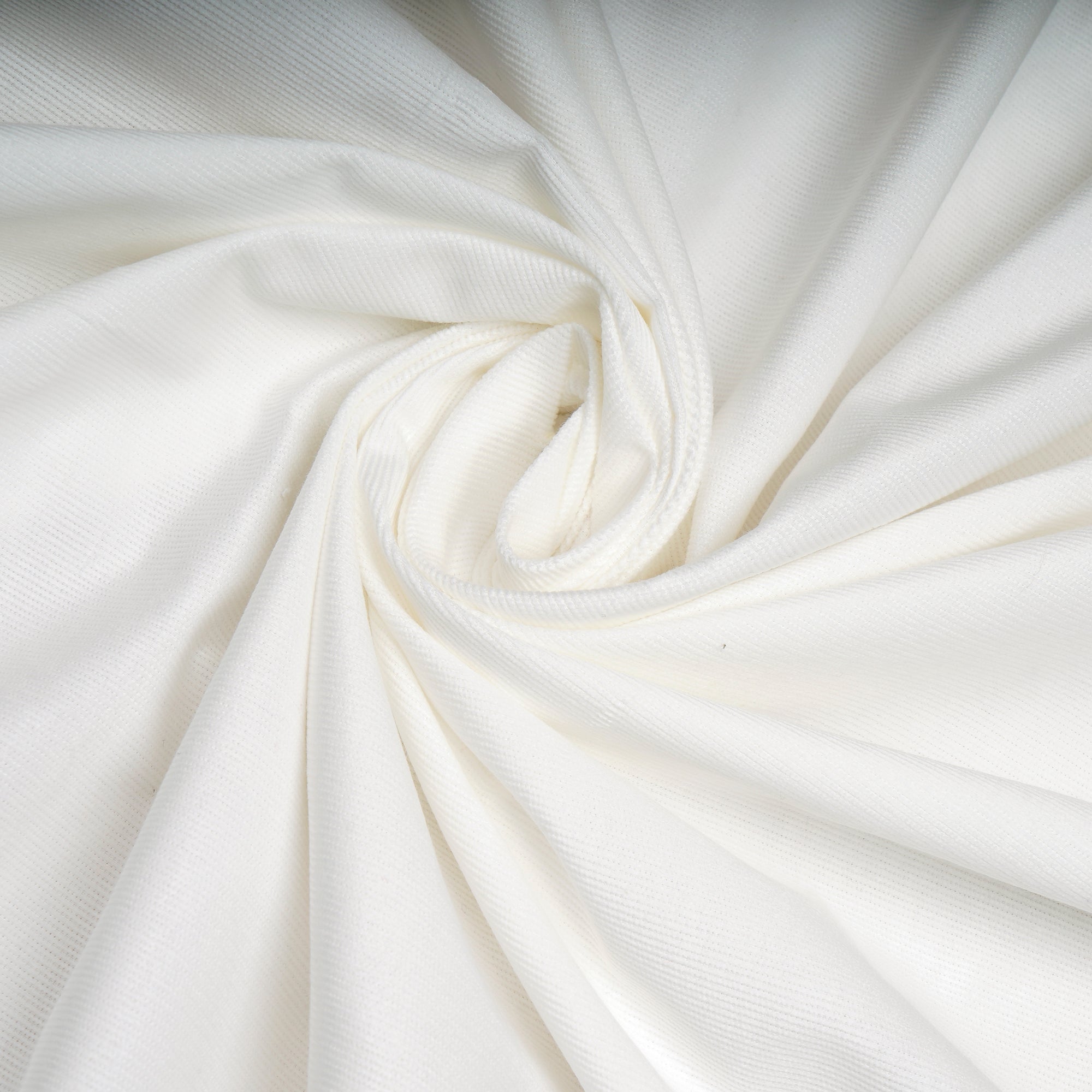 White Imported Bottom Weight Cotton Corduroy Fabric (58" Width)