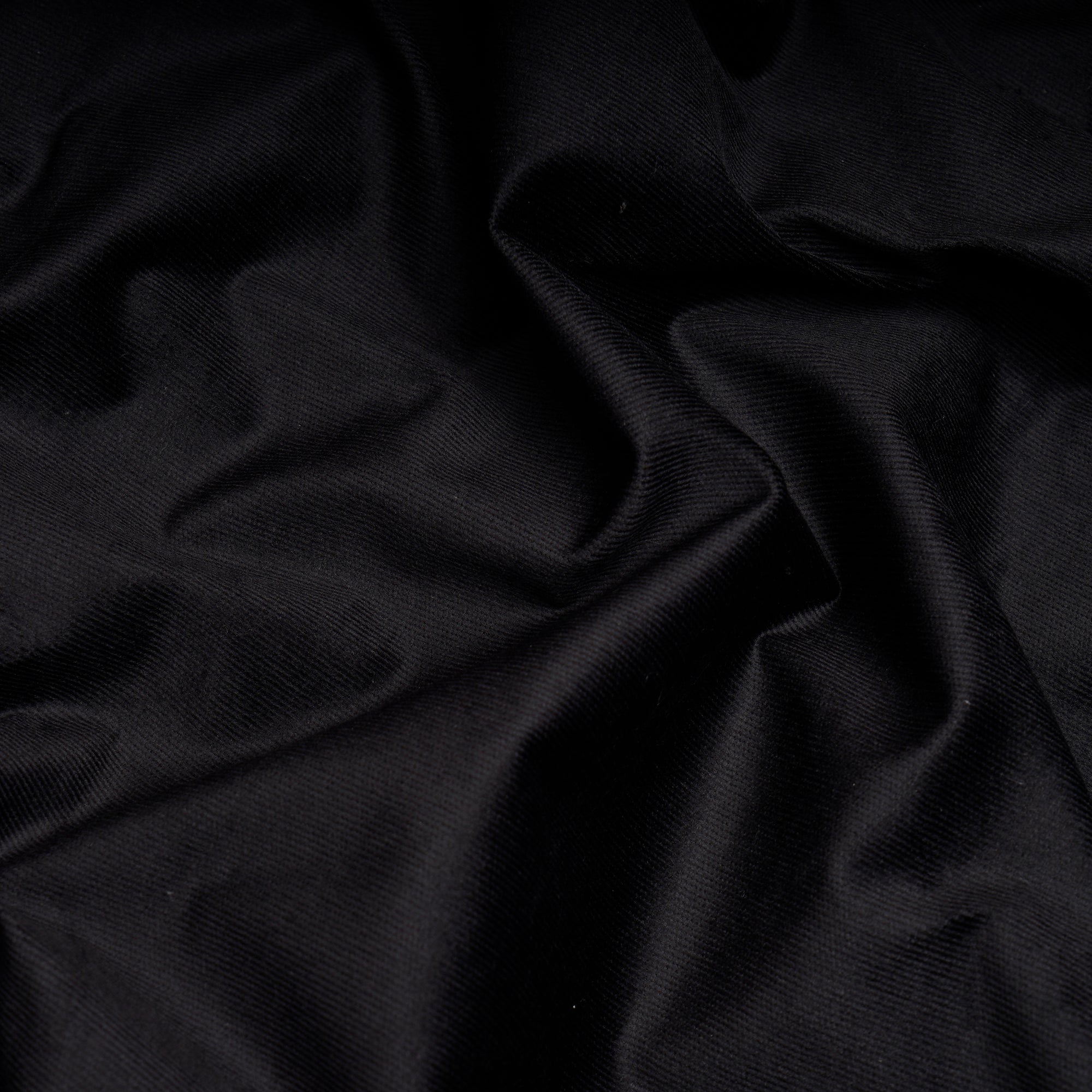 Jet Black Imported Bottom Weight Cotton Corduroy Fabric (58" Width)