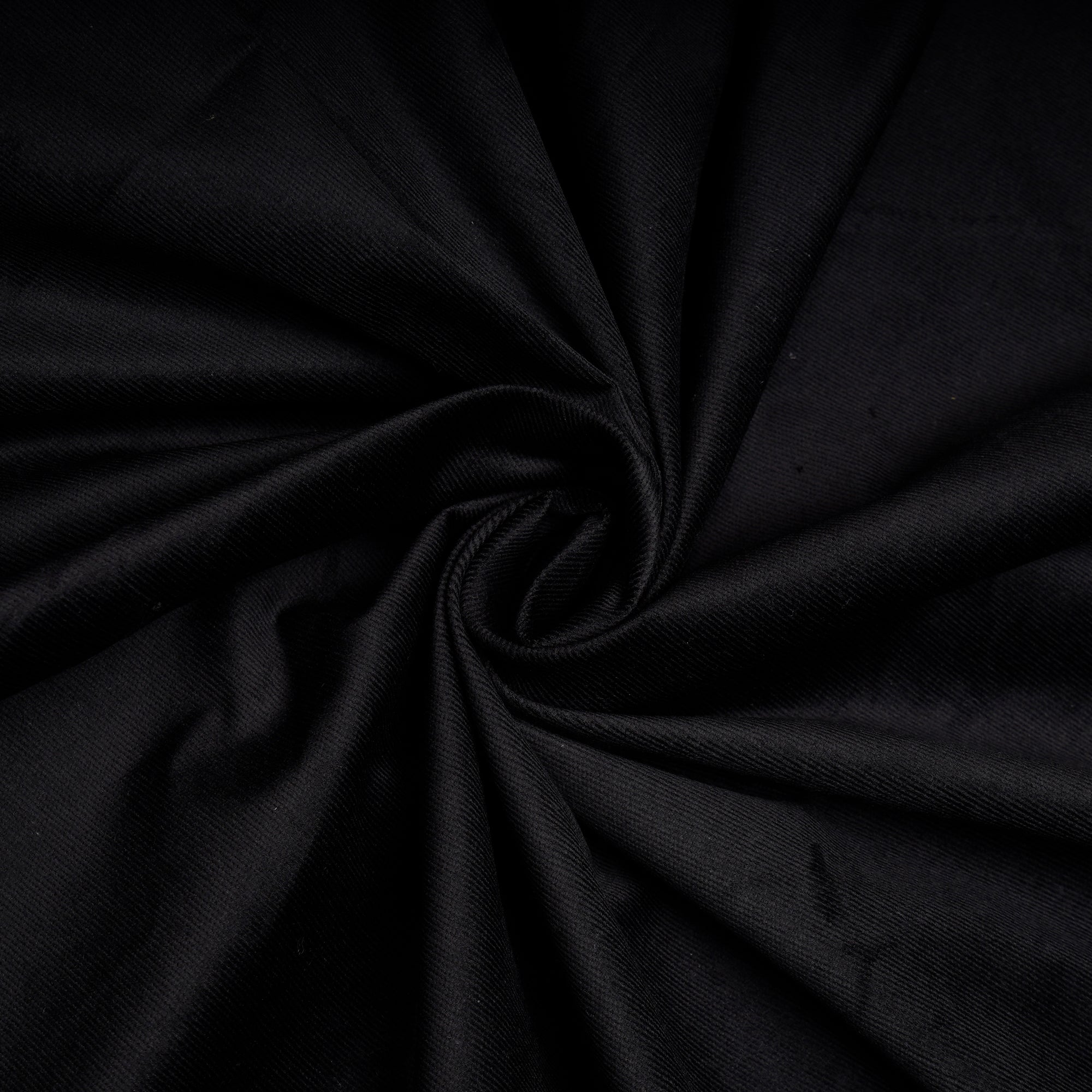 Jet Black Imported Bottom Weight Cotton Corduroy Fabric (58" Width)