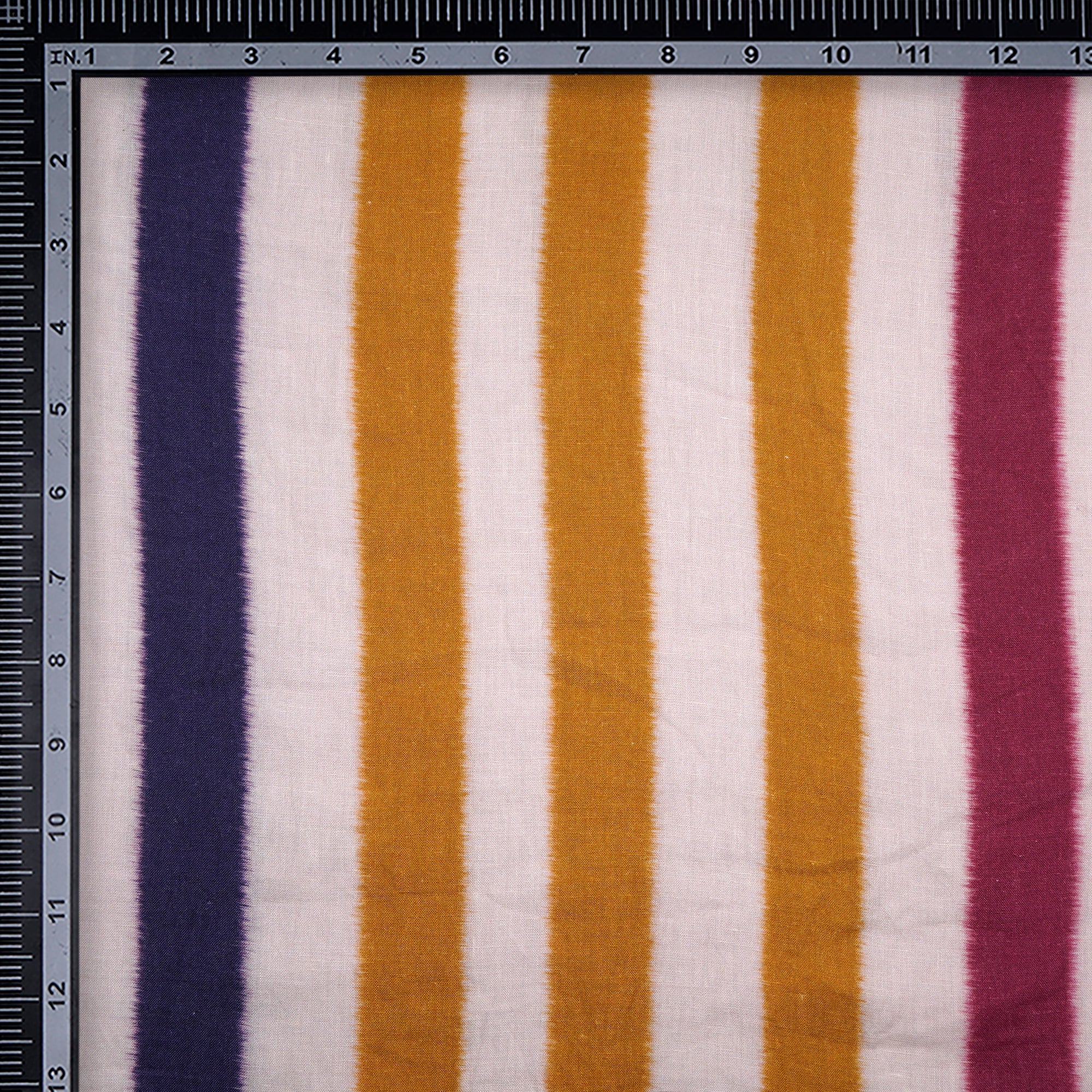 Multi Color Stripe Pattern Digital Print-Linen 60 Lee Fabric