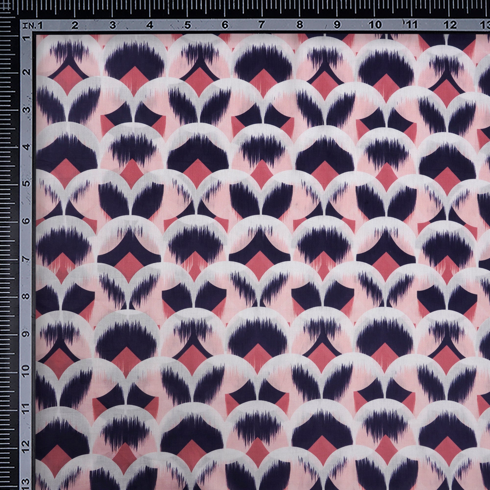 Multi Color All Over Pattern Digital Print Cotton Lawn Fabric