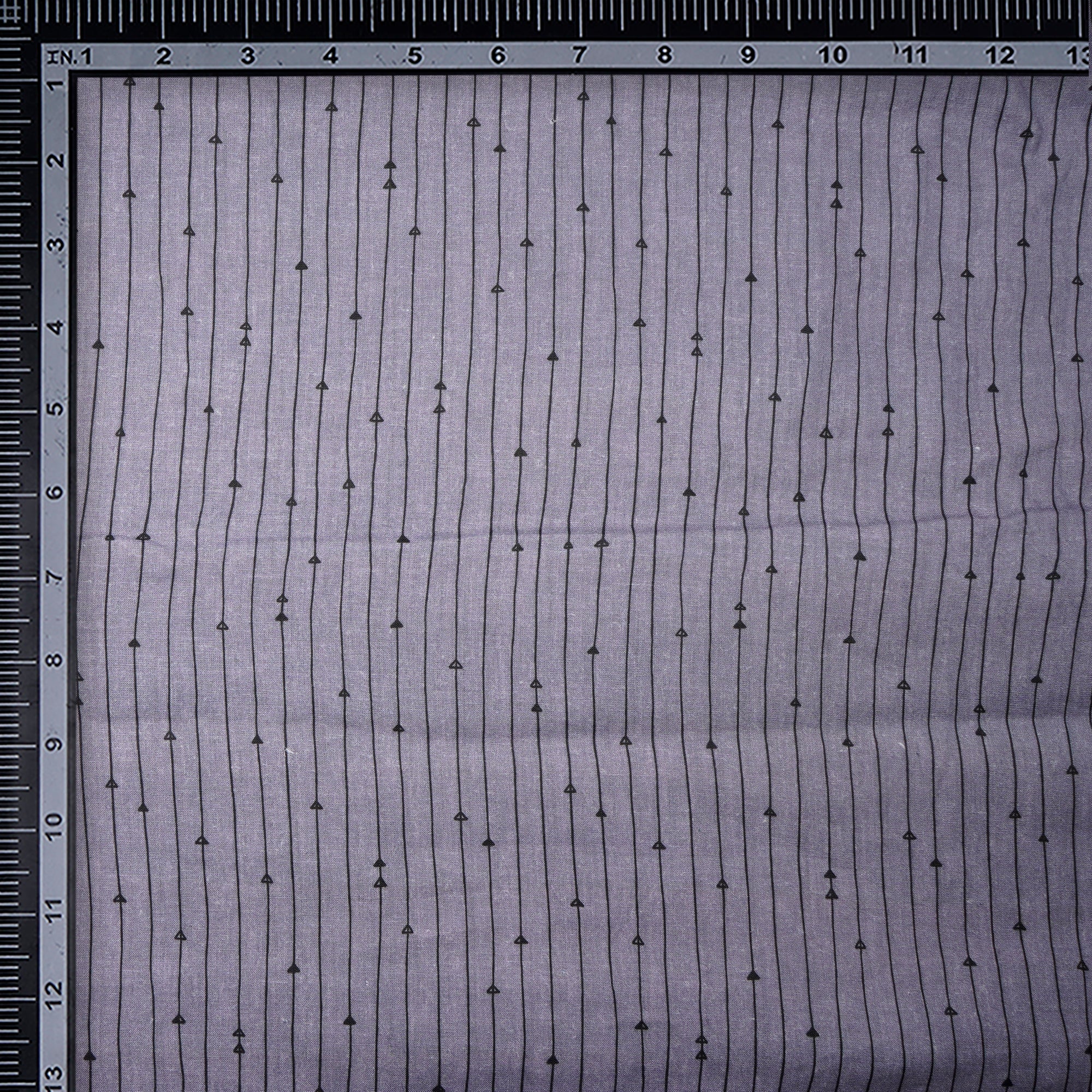 Grey All Over Pattern Digital Print Linen Fabric