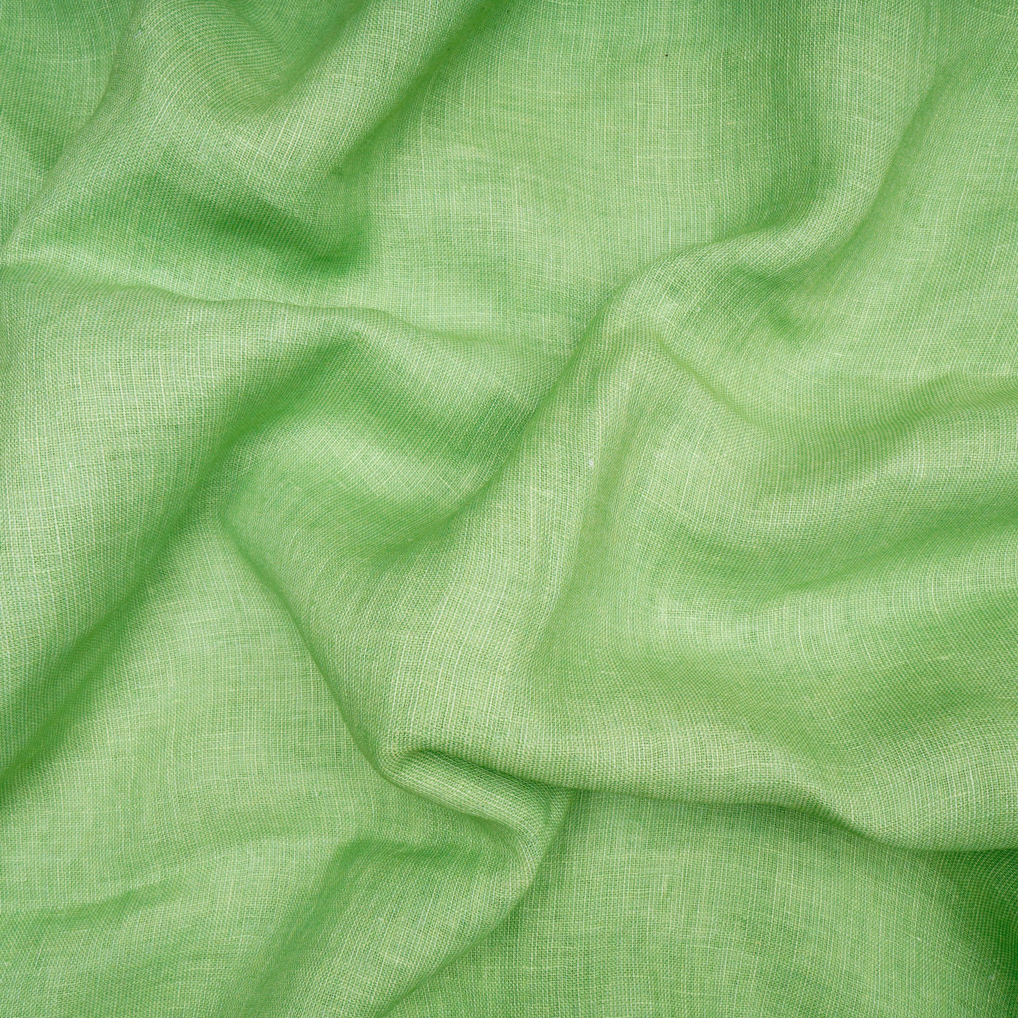 Opaline Green Plain Digital Print Gauge Linen Fabric