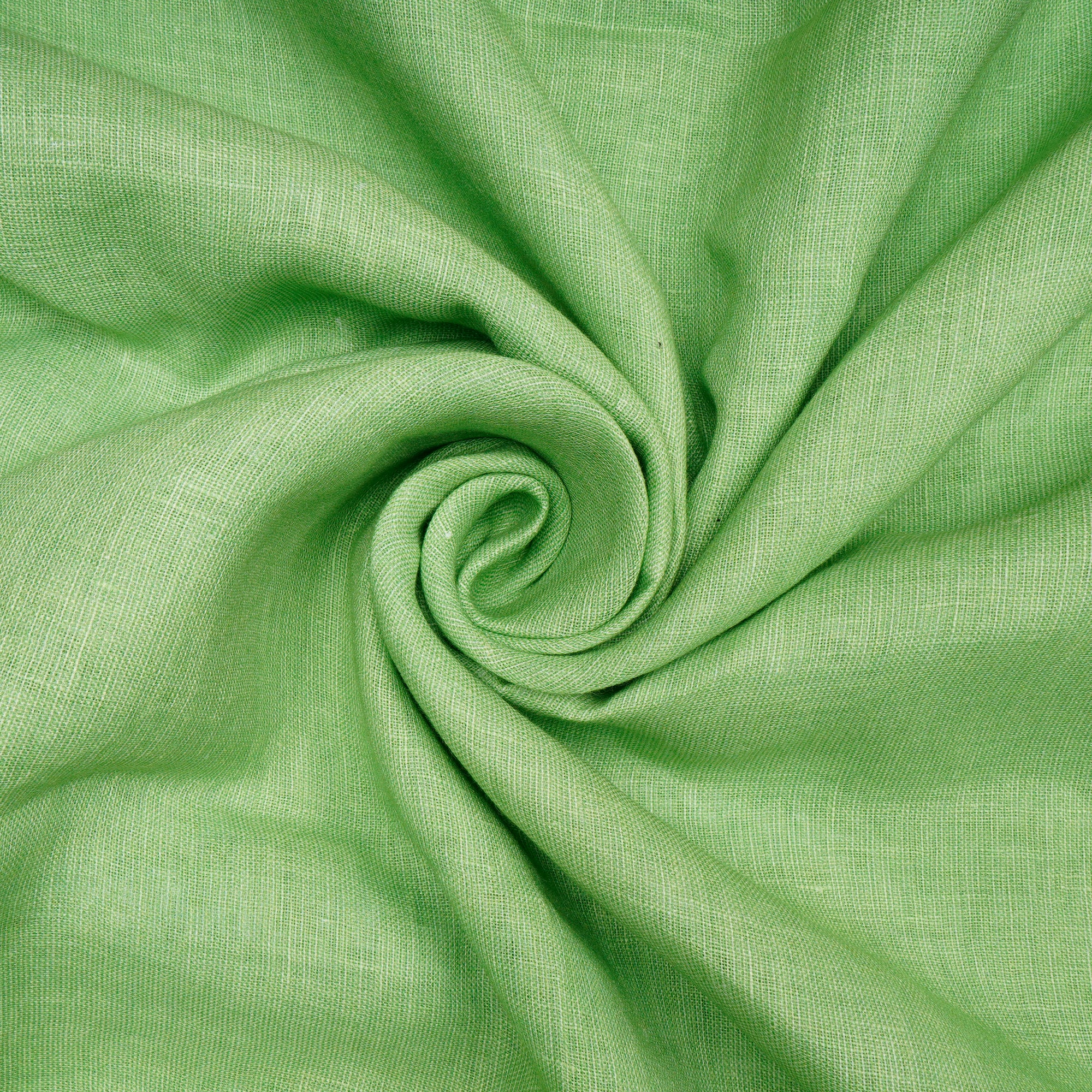 Opaline Green Plain Digital Print Gauge Linen Fabric