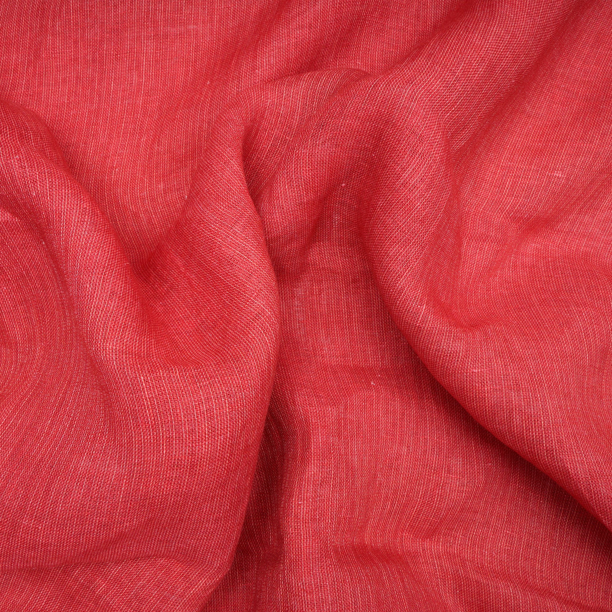 Raspberry Plain Digital Print Gauge Linen Fabric