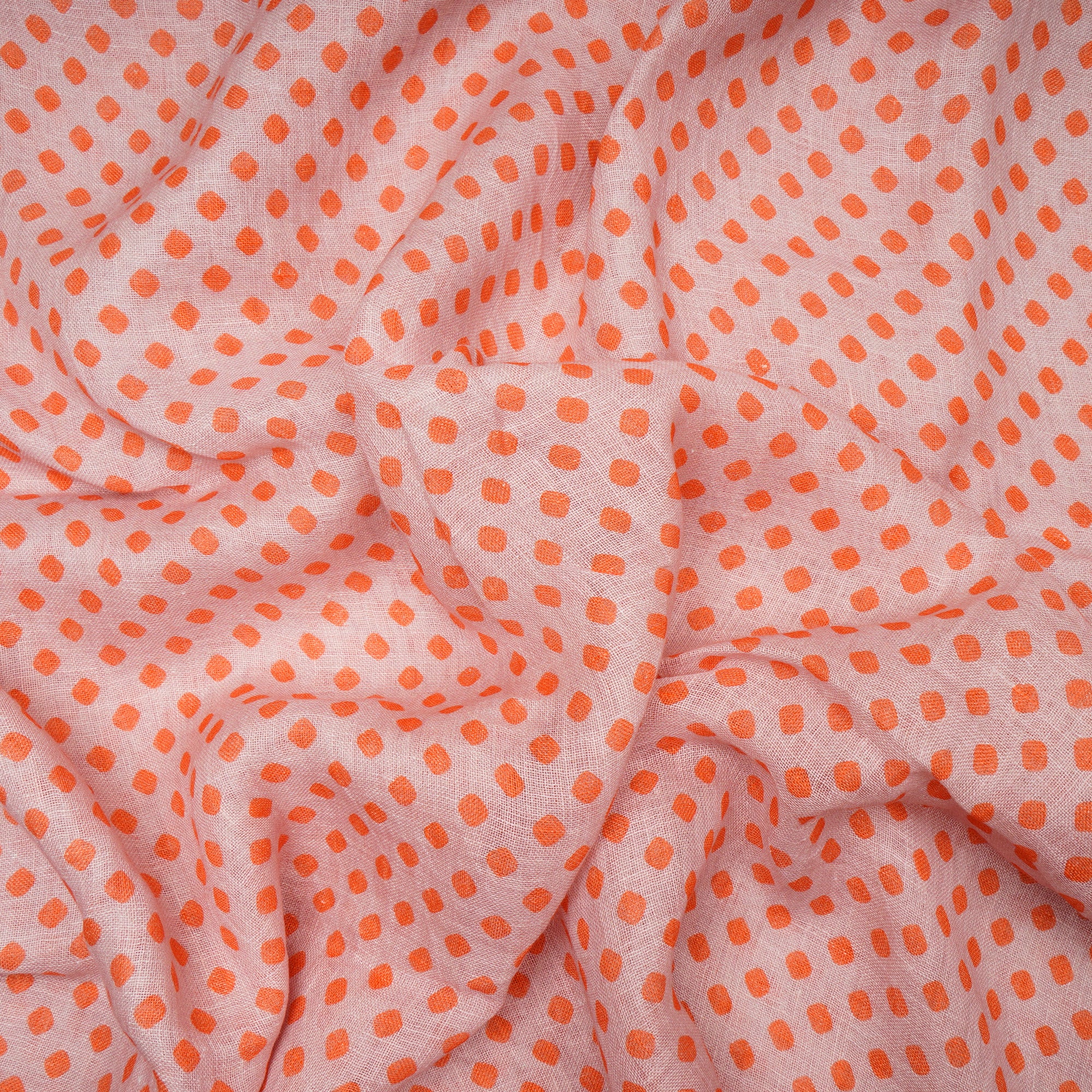 Fusion Coral All Over Pattern Digital Print Gauge Linen Fabric