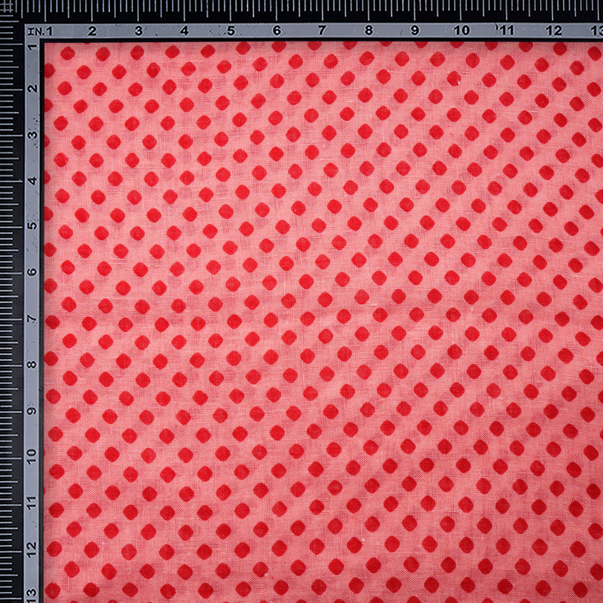 Deep Pink All Over Pattern Digital Print Gauge Linen Fabric