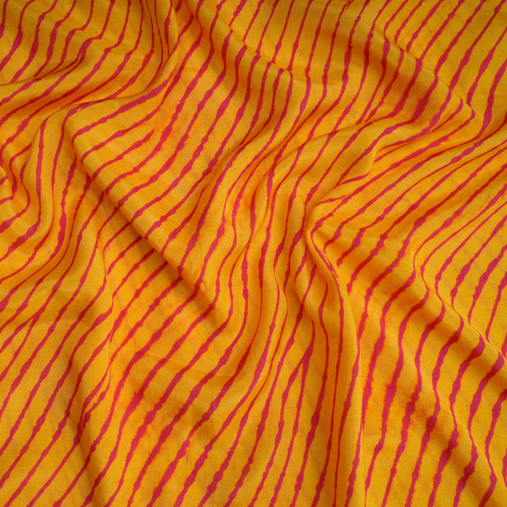 Yellow Color Digital Printed Viscose Muslin Fabric