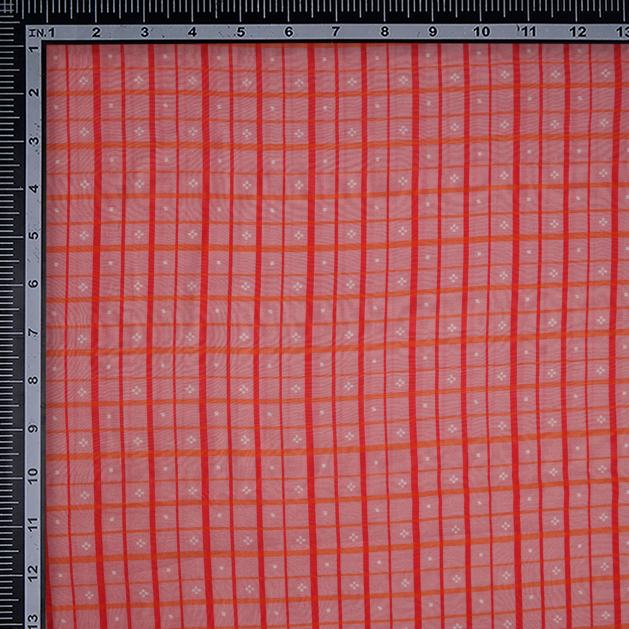 Peach Color Digital Printed Chanderi Fabric