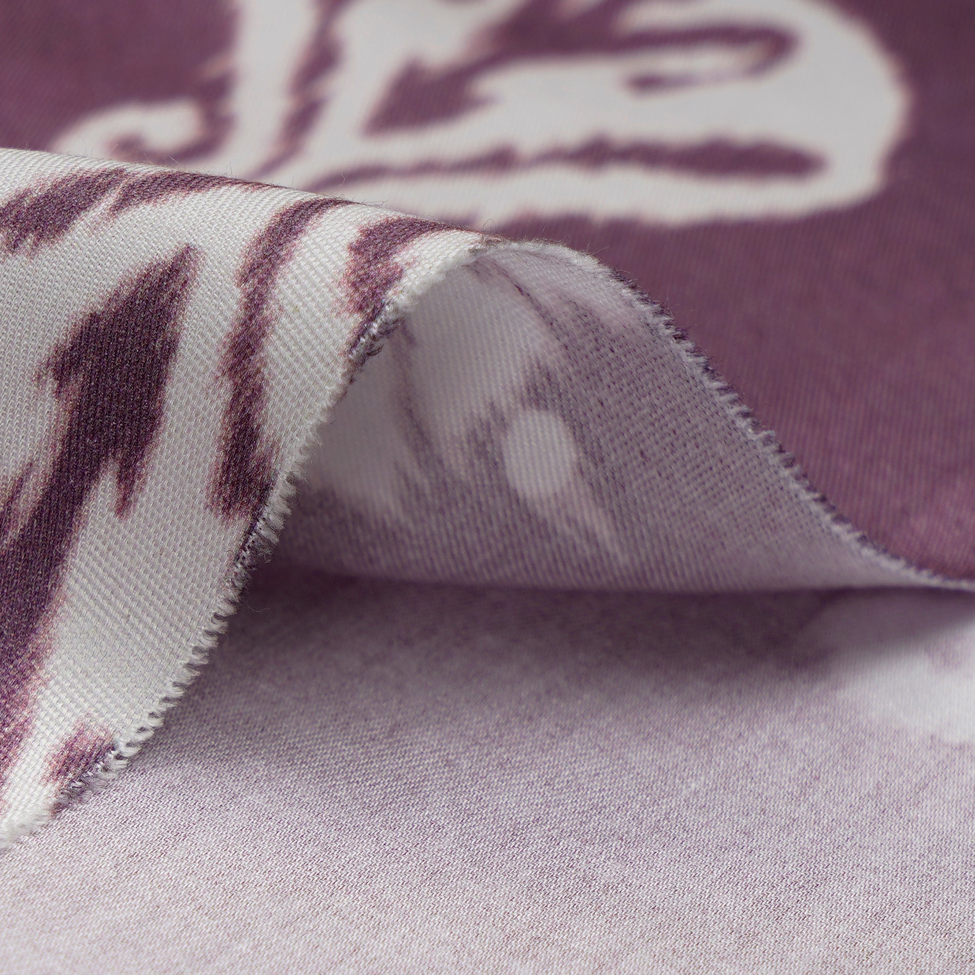 Grape Shake Ikat Pattern Digital Print Tencel Modal Twill Fabric