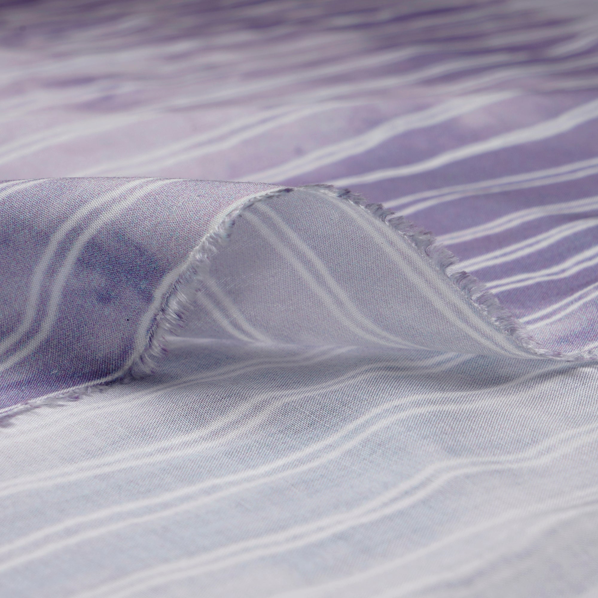 Purple Heather Stripe Pattern Digital Print Modal Fabric