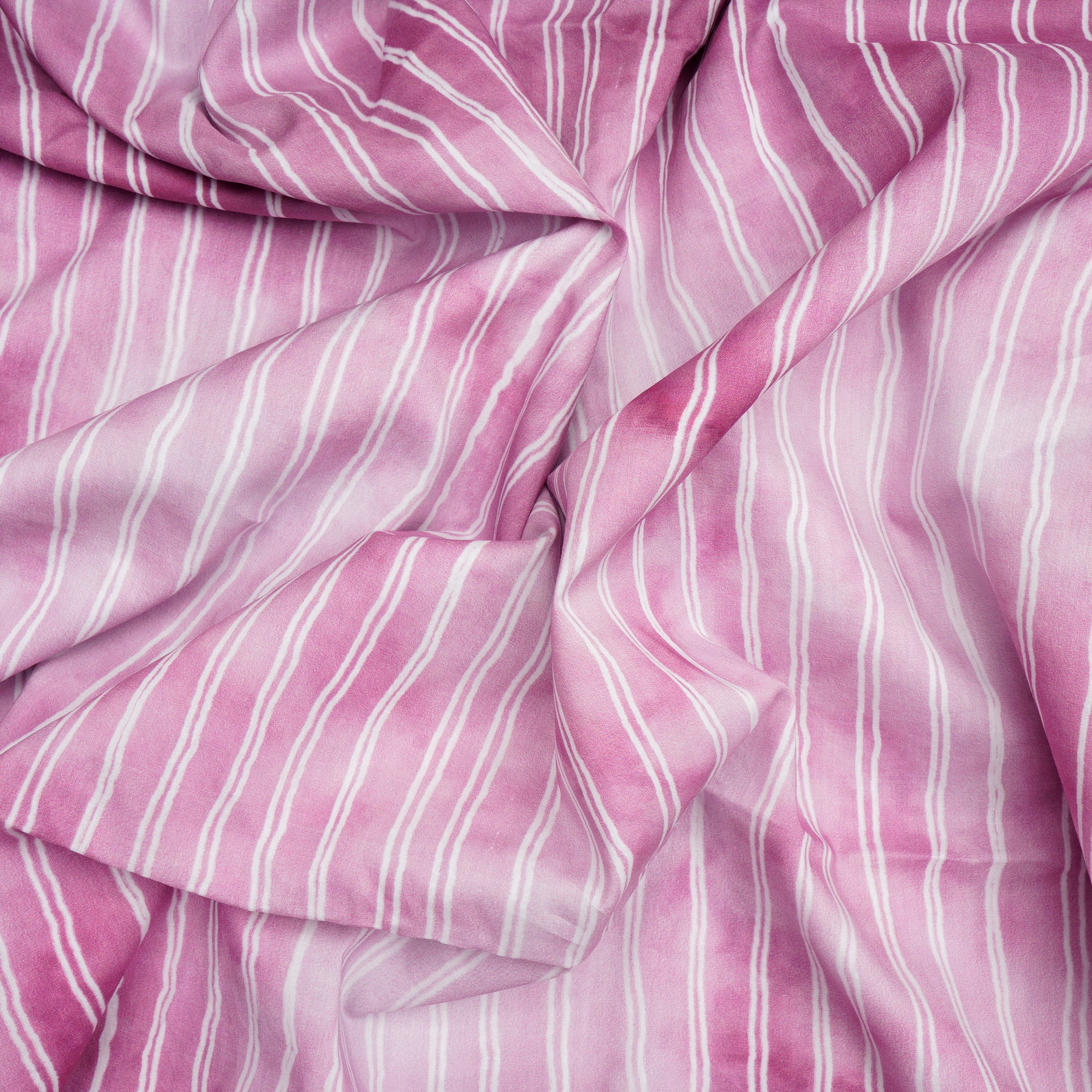 Pink Stripe Pattern Digital Print Premium Cotton Lawn Fabric