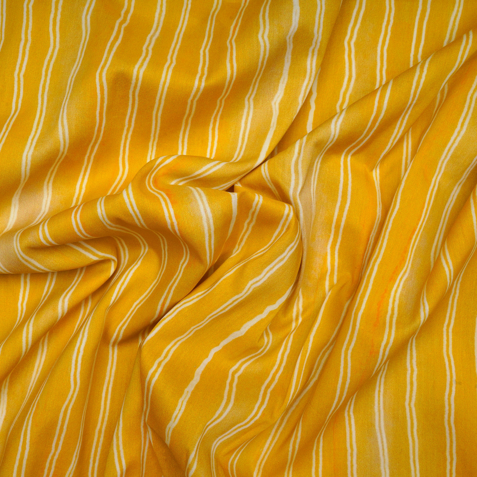 Mango Shaded Stripe Pattern Digital Print Lawn Fabric